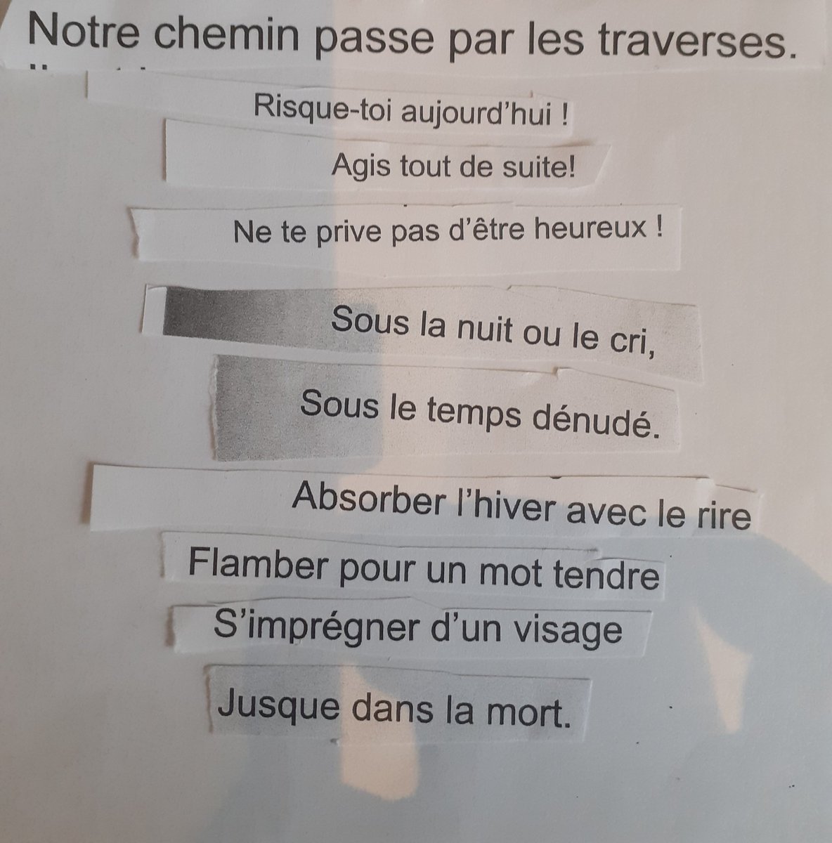 CdiDiderot's tweet photo. Les centons des #2de1 
3/3 https://t.co/Z8QDnb092d