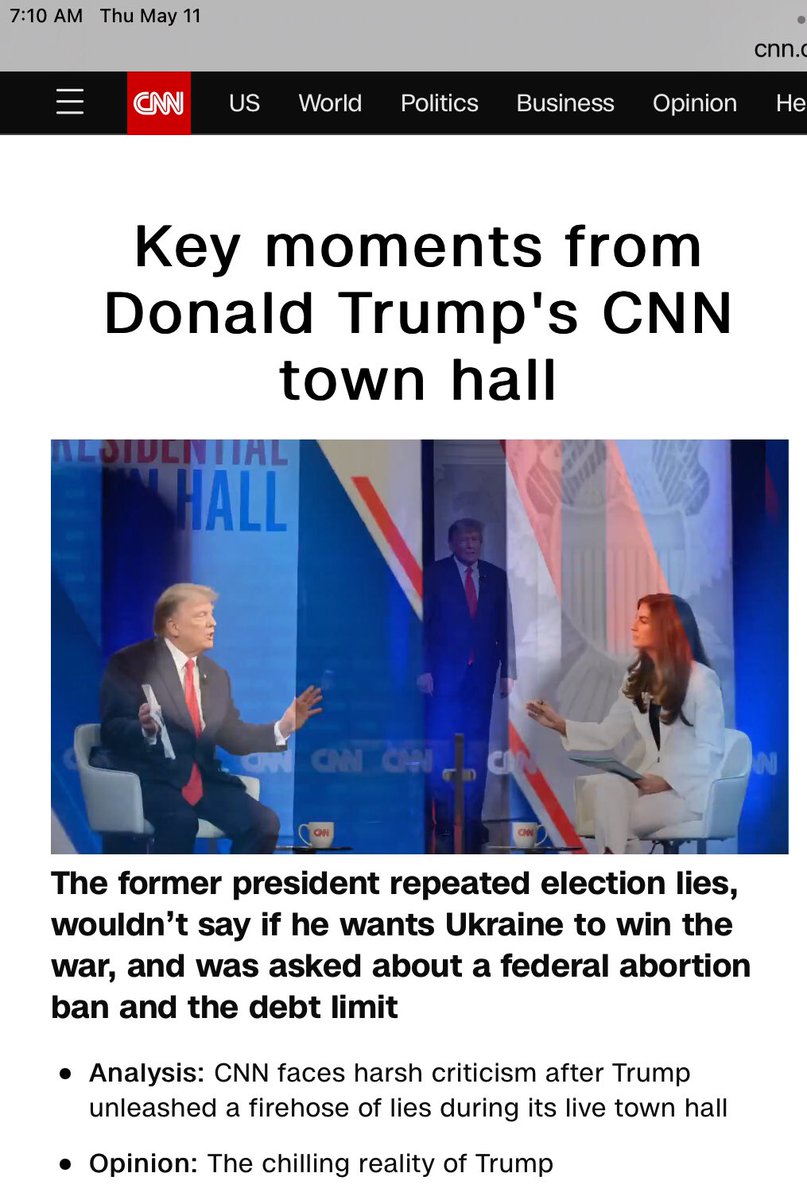 treeces's tweet image. CNN gives Trump freebie ‘Town Hall’