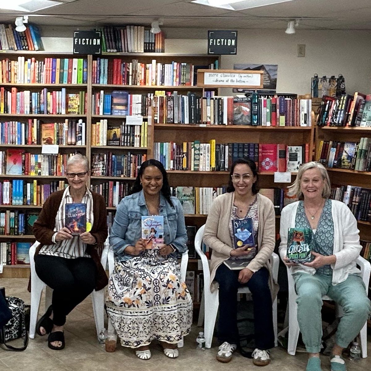 Paula Kay McLaughlin (she/her) 📚 no longer here (@paulakaymac) on Twitter photo Great night at at Bank Square Books in Mystic, CT last night with <a href="/JZulFerr/">Jeanne Zulick Ferruolo</a> <a href="/NancyTandon/">Nancy Tandon</a> @JanaeMarksBooks and <a href="/nanerias/">Luisana Duarte Armendáriz</a> Great night at at Bank Square Books in Mystic, CT last night with <a href="/JZulFerr/">Jeanne Zulick Ferruolo</a> <a href="/NancyTandon/">Nancy Tandon</a> @JanaeMarksBooks and <a href="/nanerias/">Luisana Duarte Armendáriz</a>
