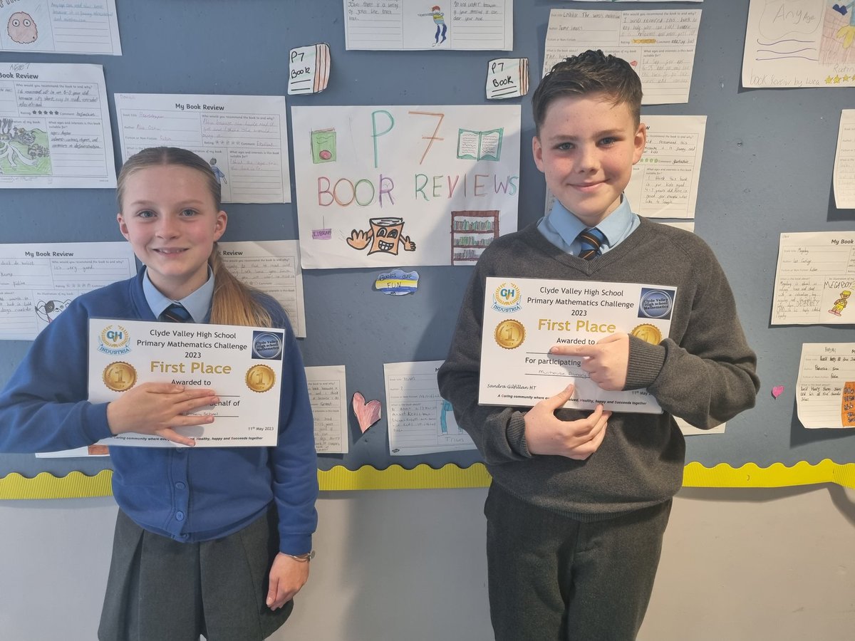 Winners of the Clyde Valley Primary Maths Challenge 2023. Well done ⭐️