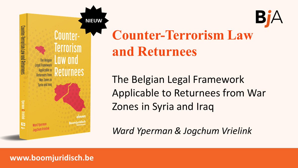 Boomjur_Antwerp's tweet photo. Federaal parket vraagt 48 maanden cel voor teruggekeerde IS-weduwe.

Alle info over het wettelijk kader voor #terugkeer, berechting &amp; re-integratie van #syriëstrijders in dit boek: https://t.co/IThZPGyhdM

 #terrorisme #antiterreur #strafrecht #deradicalisering #Syrië #Irak https://t.co/rv8BW8cqOE