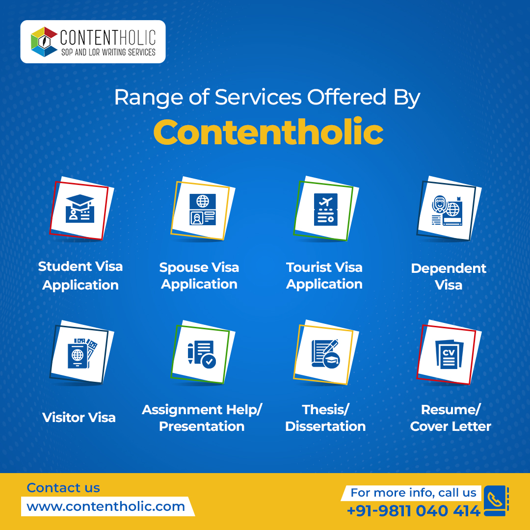 ContentHolic's tweet photo. Apart from #SOPWritingServices, Contentholic provides various services.

- Student Visa Application
- Spouse Visa Application
- Tourist Visa Application
- Dependent Visa
- Visitor Visa
- Assignment &amp; Dissertation
- Resume / Cover Letter

#sopcontentholic #sopwritingcontentholic https://t.co/CUyBuyOu1z