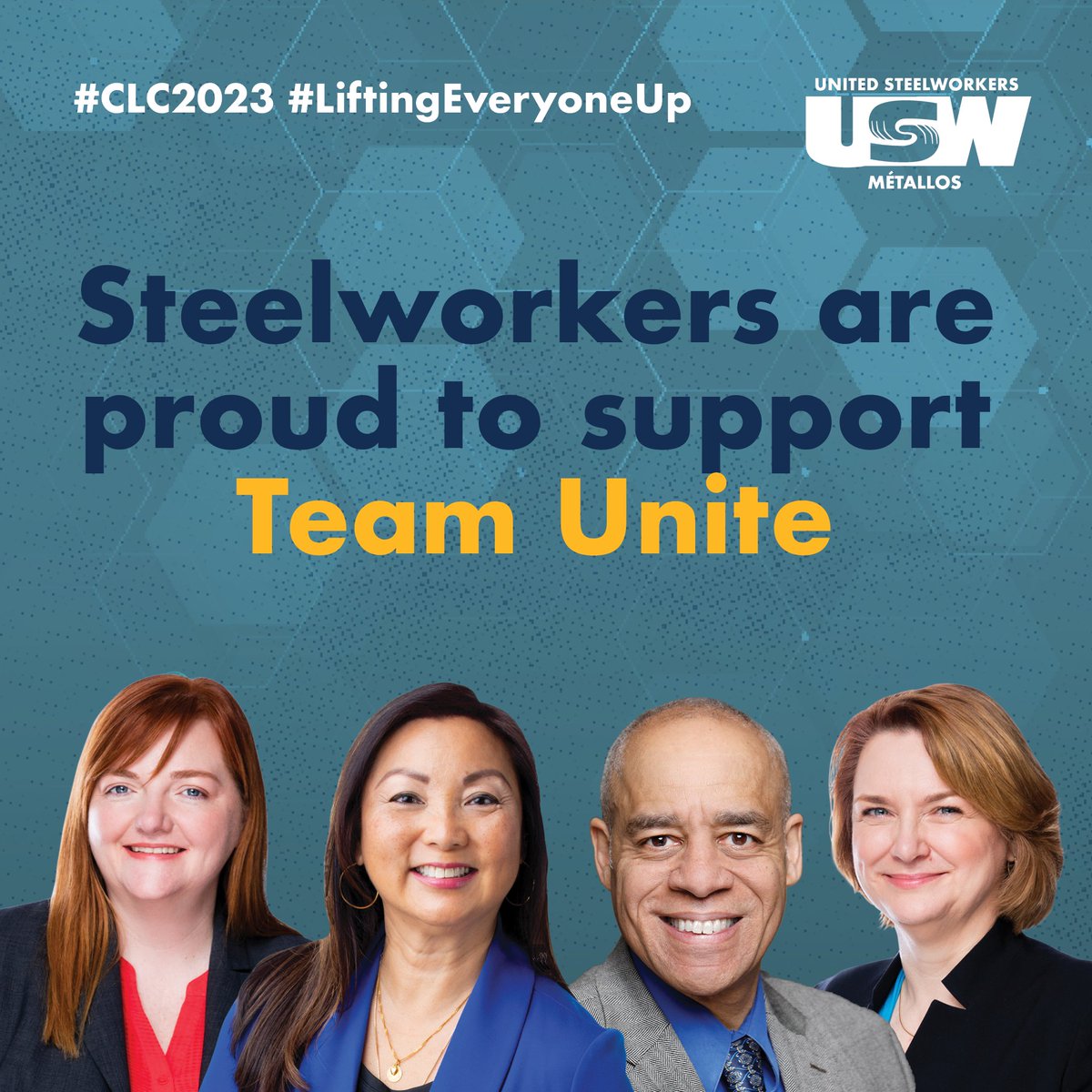 We are thrilled to support Team Unite this year at the @CanadianLabour Convention! Voting for Siobhan, Lily, Larry and Bea means another term of focused leadership - exactly the kind of guidance we need as we continue to fight for workers everywhere ✊ #CLC2023 #CanLab