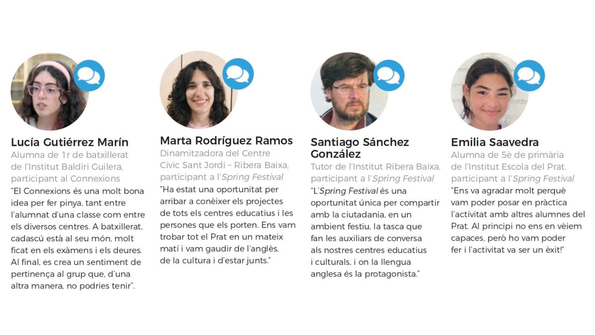 interseccions__'s tweet photo. 🤔 Ja heu rebut la revista El Prat del mes de maig?
Hi trobareu un article de #CompartimInterseccions, amb una 4a edició més participativa que mai! 🌻
🗣️ Amb testimonis de l'alumnat i el professorat participant!
Recupereu-la aquí: https://t.co/nuoM6lXwYN
No us la perdeu!
👇 https://t.co/7UDDkUZFtf