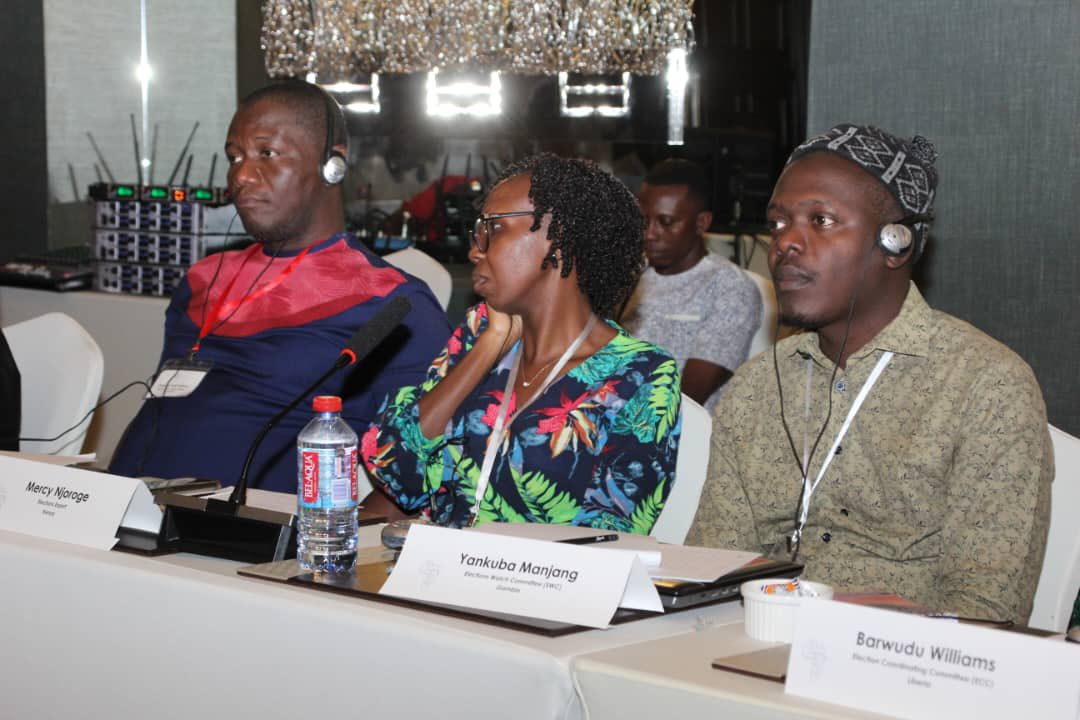 Electionwatch22's tweet photo. Our coordinator @YManjang is currently attending the New Realities of Citizen Election Observation in Africa Summit in Accra. The summit is organized by @CDDGha @YIAGA and @NDI and has brought together leading observer groups from across Arica.
#ElectionRealities https://t.co/Btcd0xVki9