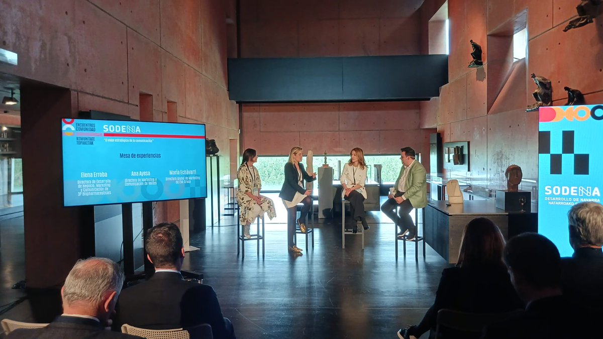 Sodenavarra's tweet photo. 👥 #ComunidadSodena | ‘El valor estratégico de la comunicación’

🗣 María Echavarri, #EVAGroup: “Antes estábamos más focalizados en la venta y ahora trabajamos más en la creación y consolidación de la marca y los valores que la representan”. #Comunicación #Komunikazioa https://t.co/ml5a99ZiQj