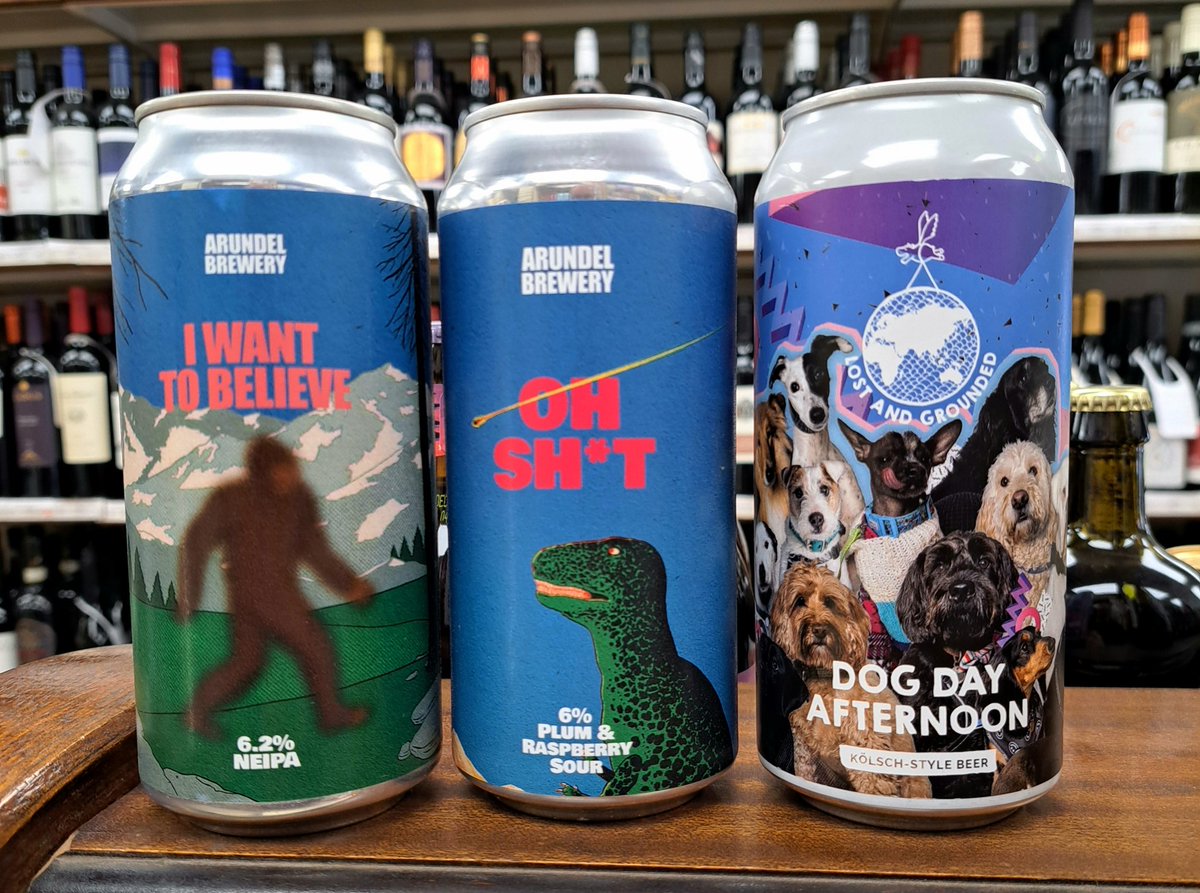 T. Wright Wine (@twrightwine) on Twitter photo As promised, more beers 🍻
<a href="/ArundelBrewery/">Arundel Brewery</a>
I Want To Believe
NEIPA 6.2%
OH SH*T
Plum & Raspberry Sour 6%
<a href="/lostandgrounded/">Lost and Grounded Brewers</a> x <a href="/streetvetuk/">StreetVet</a>
Dog Day Afternoon
Kölsch-style Beer 4.8%
Available now
Don't forget to subscribe to us on <a href="/untappd/">Untappd</a> for the latest beers 🍺 As promised, more beers 🍻
<a href="/ArundelBrewery/">Arundel Brewery</a>
I Want To Believe
NEIPA 6.2%
OH SH*T
Plum & Raspberry Sour 6%
<a href="/lostandgrounded/">Lost and Grounded Brewers</a> x <a href="/streetvetuk/">StreetVet</a>
Dog Day Afternoon
Kölsch-style Beer 4.8%
Available now
Don't forget to subscribe to us on <a href="/untappd/">Untappd</a> for the latest beers 🍺