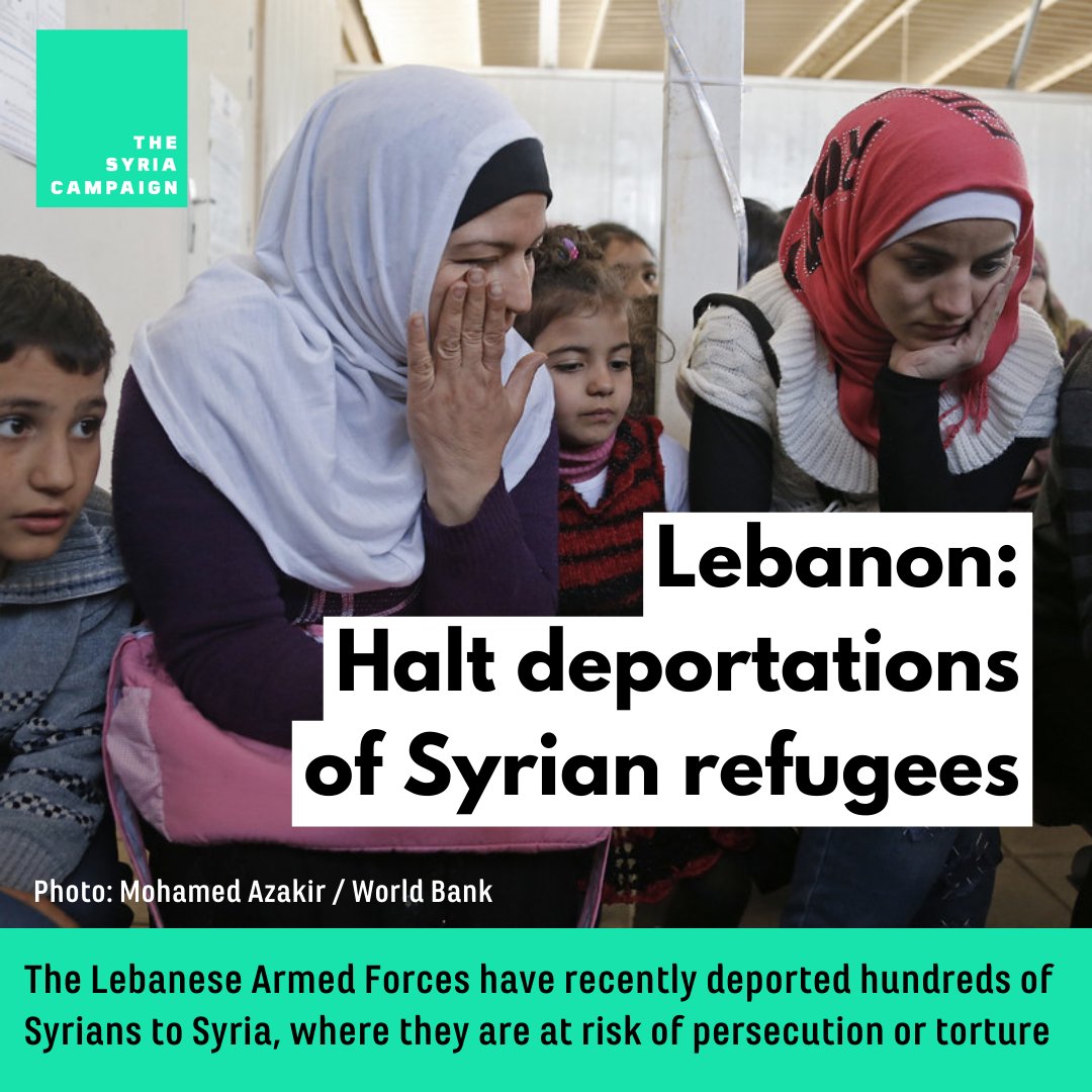 Today over 20 organisations called on #Lebanon to halt summary deportations of Syrian #refugees. The deportations come amid an alarming surge in anti-refugee rhetoric in Lebanon and other coercive measures intended to pressure refugees to return 👇 diary.thesyriacampaign.org/lebanon-halt-d…