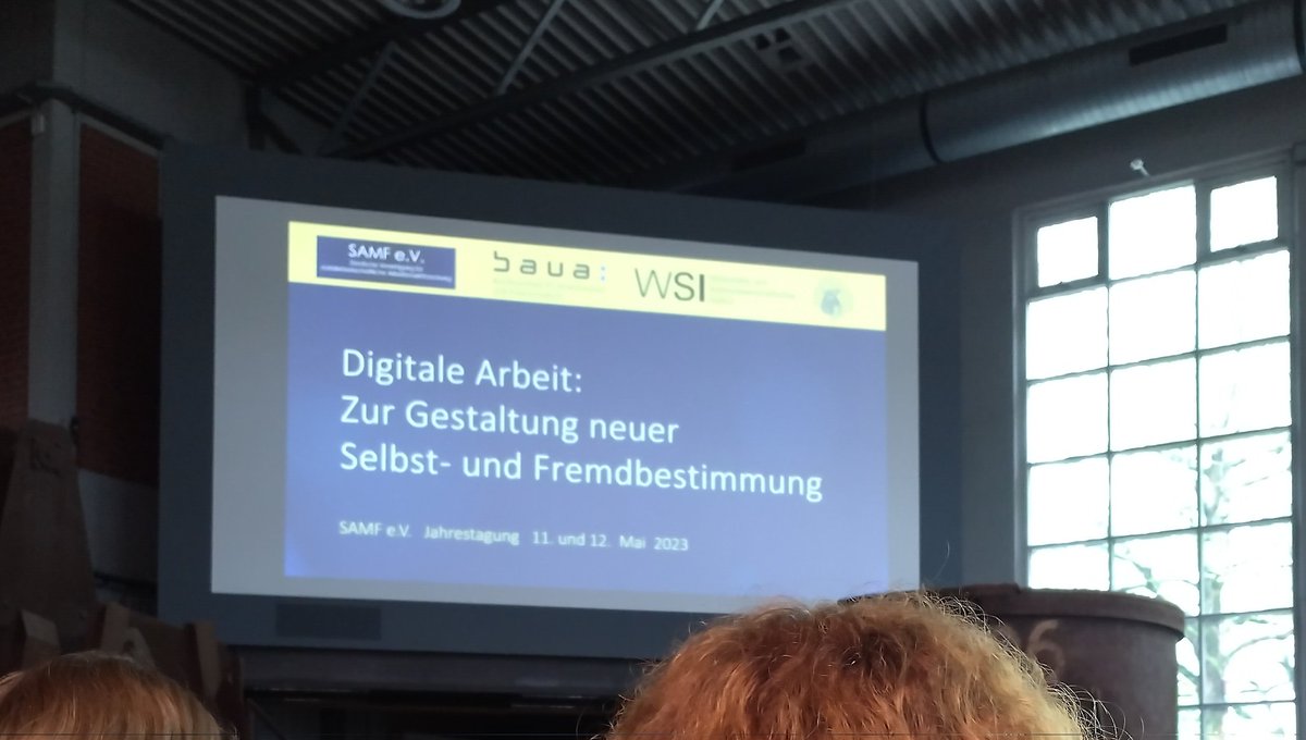 Heute und morgen findet die SAMF-Jahrestagung in den Räumen der DASA bei der <a href="/baua_de/">Bundesanstalt für Arbeitsschutz und Arbeitsmedizin</a> statt. Spannende Einblicke zur digitalen Arbeit.
