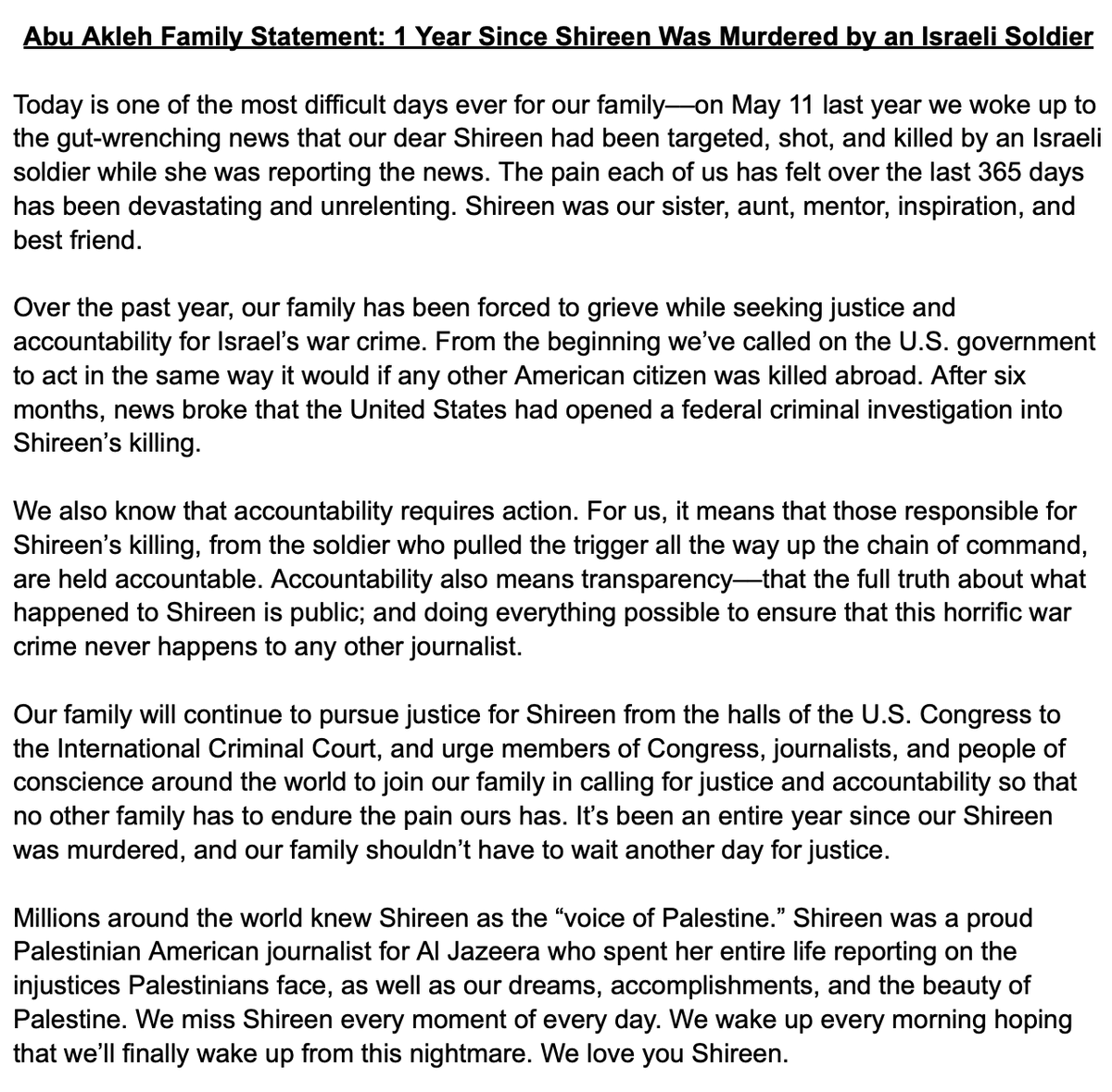 Lina Abu Akleh tweet media