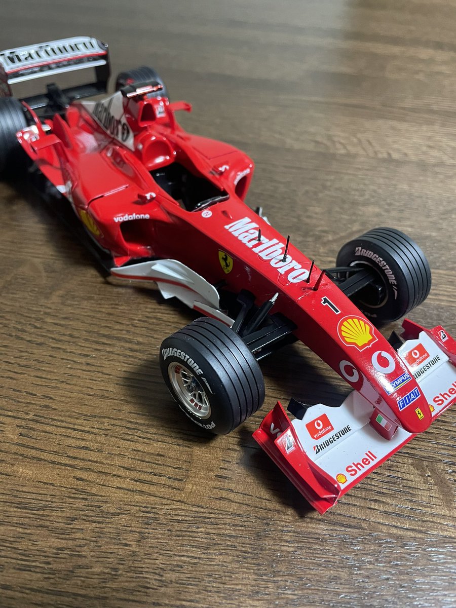 KMachi49's tweet photo. 久々に取り組んだFUJIMI製のプラモデル・F2003-GAがようやく完成しました😅
カウルは噛み合わないわ、説明書の指示が間違っているわで愚痴りながらの作業でした💦
まあ何とか日の目を見れてよかったです😮💨
#f2003ga https://t.co/F5hO90GjWz