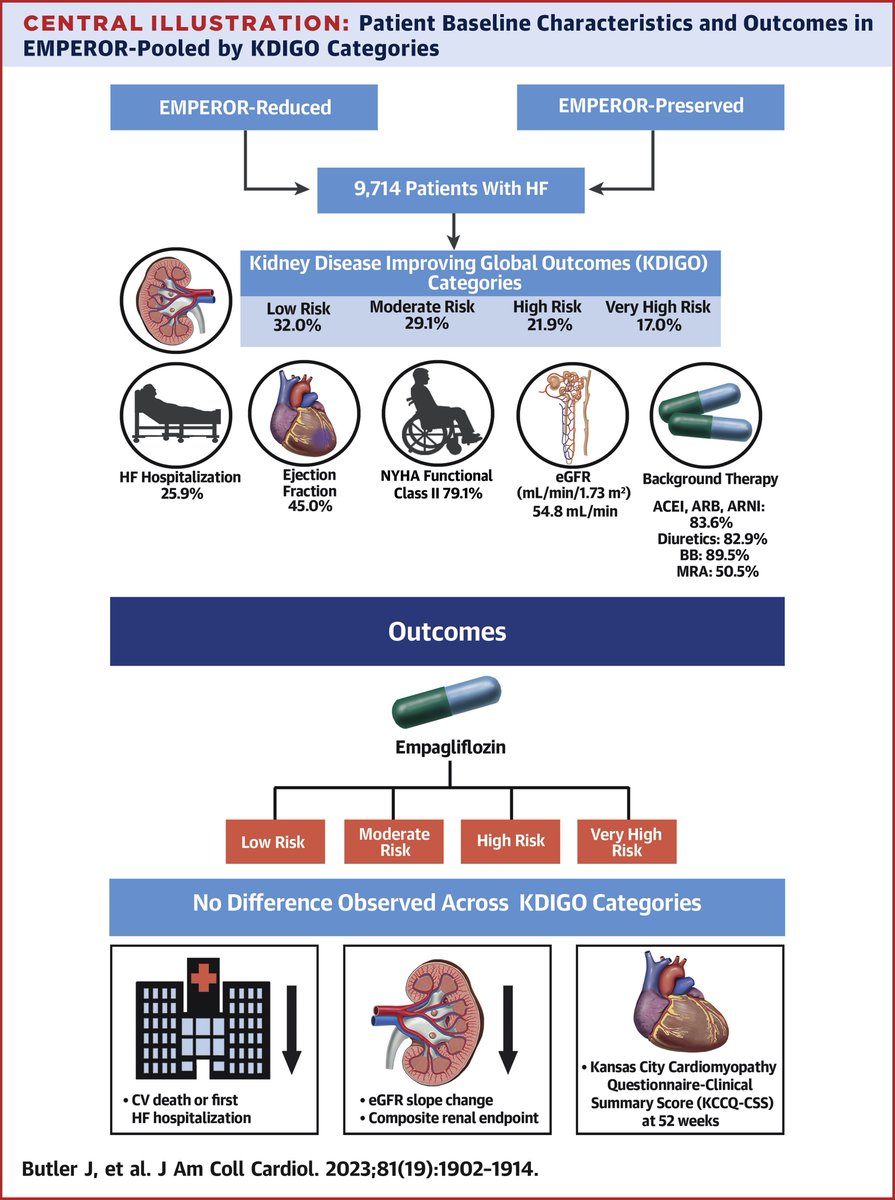 ACCinTouch's tweet photo. What is the effect of empagliflozin across the spectrum of chronic kidney disease in a pooled analysis of the EMPEROR-Reduced and EMPEROR-Preserved trials?

Learn more in #JACC: https://t.co/yF9L6f1EOc #HeartFailure https://t.co/V2peuNqTtC