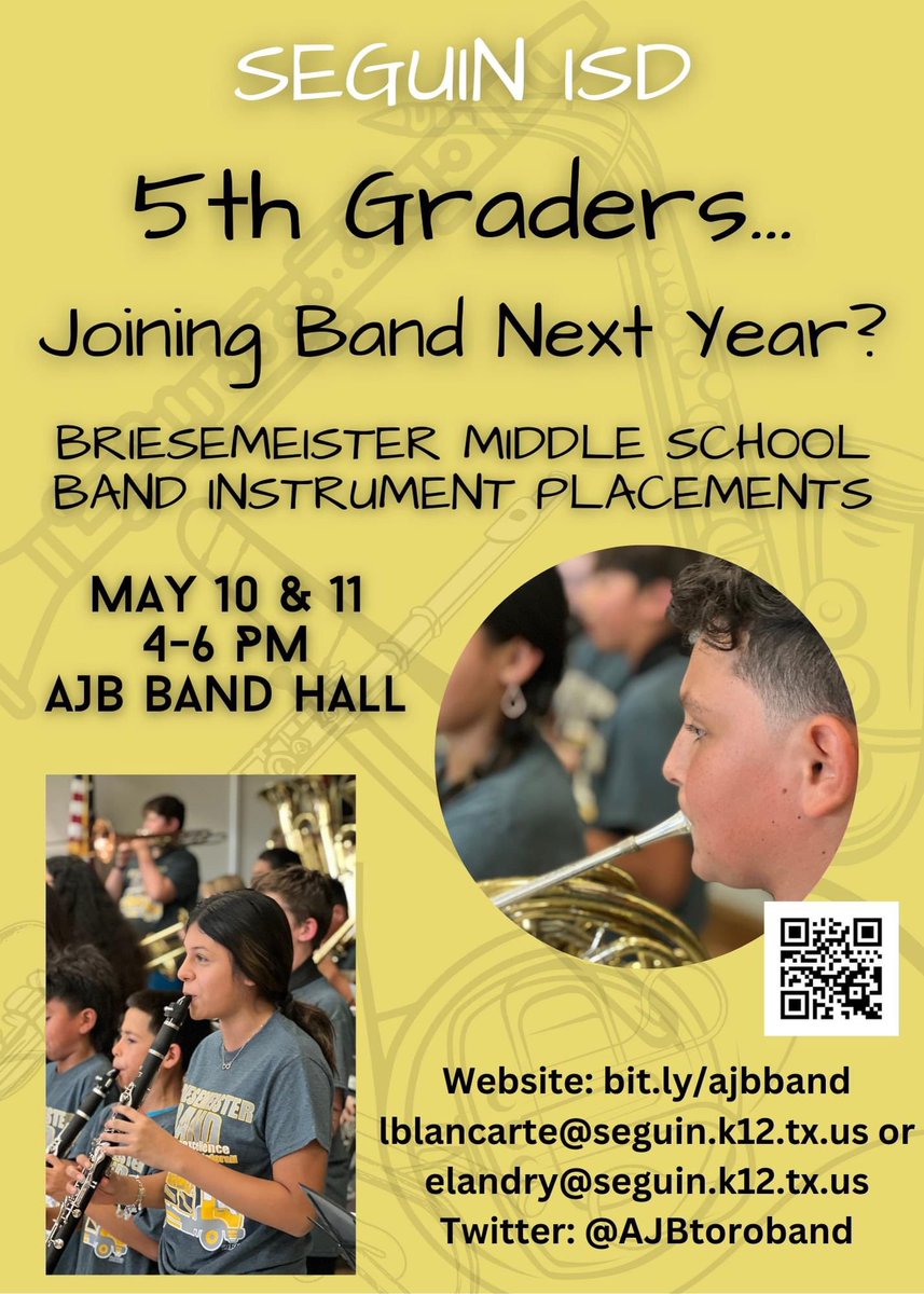 Day 2 of instrument placements! Come out to the AJB band hall to meet with a director. #WeWantYou to #JoinBand

#MusicforAll #InstrumentPlacement #AJBisthePlacetoBe