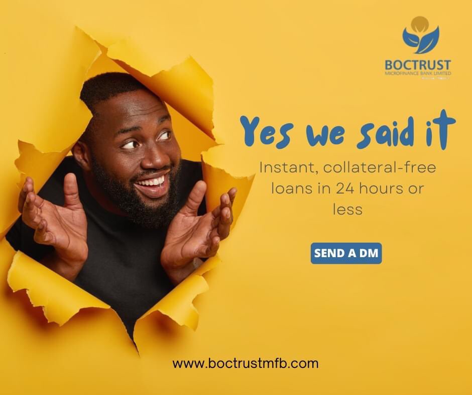 boctrustmfb's tweet photo. Need a loan without wahala? 

Look no further! We offer quick loans to eligible Police, Custom, Correctional, and Immigration officers. 

Get the funds you need today!" 

#QuickLoans #NoWahala #FinancialAssistance #immigration #police #custom #correctional https://t.co/lOAr9yBPsg