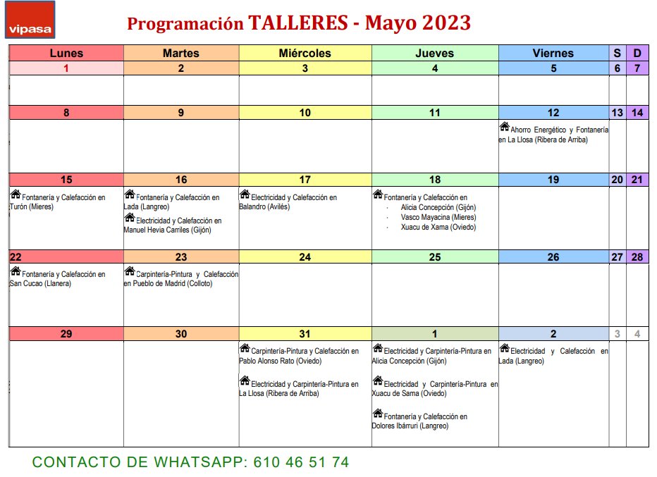 vipasa_ES's tweet photo. ✅Este mes de mayo iniciamos talleres sobre fontanería, electricidad, carpintería, instalaciones y ahorro energético….👩‍🔧

➡️Nuestras empresas de reparaciones nos ayudarán a entender el funcionamiento de algunos aparatos y nos darán recomendaciones de uso.💬

¡Apúntate!🥳 https://t.co/btSg6erSMb