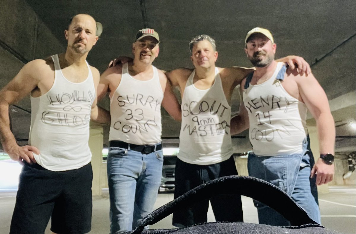 F3Hardcore's tweet photo. #wifeBeaters never outa style @F3Hardcore during a #surryCounty n #henryCounty themed #beatDown
11pax for a #KBell, #SBag, #Ruck n #Log bruiser💪🏼even #uncleGary stopped by y’all!
#swole is tha #goal👊🏻
@F3Metro🛡️#ISI https://t.co/4szrwYPyoo