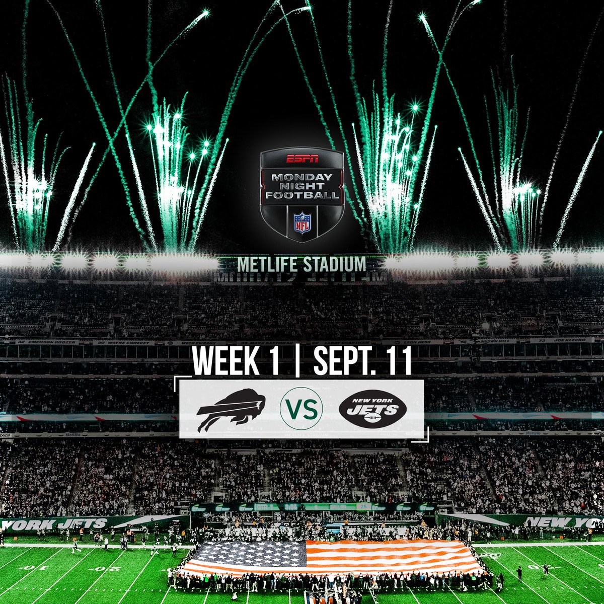 woodyjohnson4's tweet photo. 9/11 season opener, home opener in prime time. You won't want to miss this. https://t.co/iivLJAo1ep