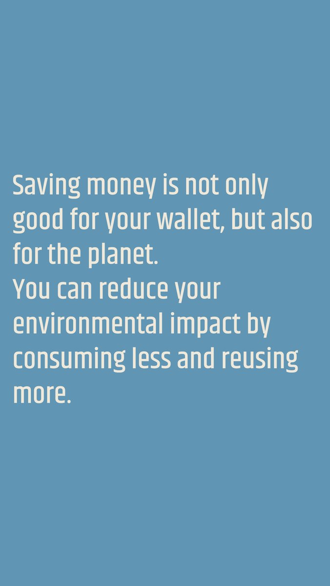 ThoSup1000's tweet photo. Saving money is not only good for your wallet, but also for the planet.
You can reduce your environmental impact by consuming less and reusing more.

#ThoughtSupplement https://t.co/8R0q5oQ2Jx