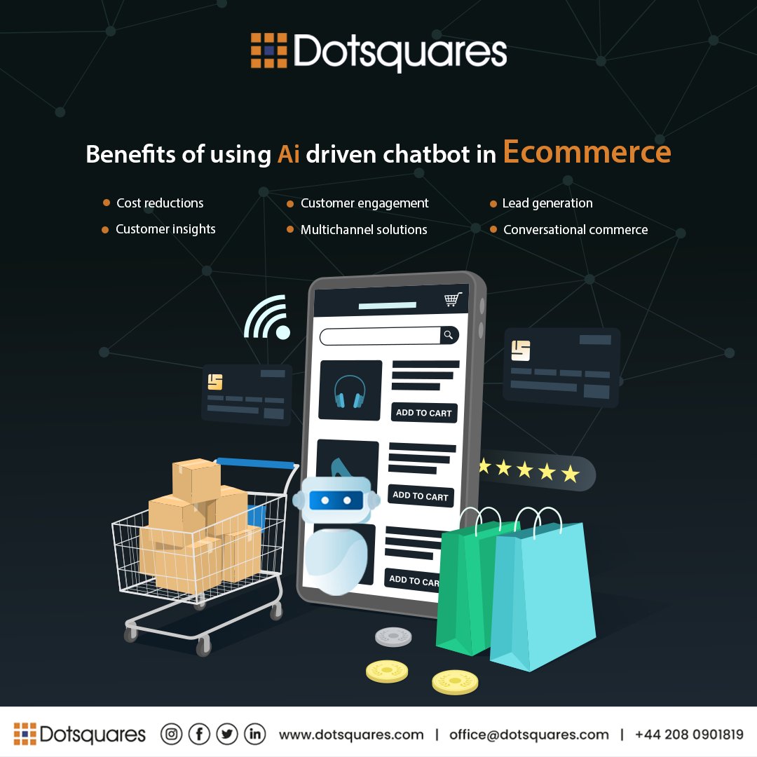 dotsquares's tweet image. Unlock the power of AI and ML for your business with our Custom Build Chatbot Integration! Say &apos;goodbye&apos; to tedious customer support tasks and &apos;hello&apos; to a smarter way of engaging with your customers!

hubs.li/Q01Pv5g90
#AIforBusiness #MachineLearning #ChatbotIntegration