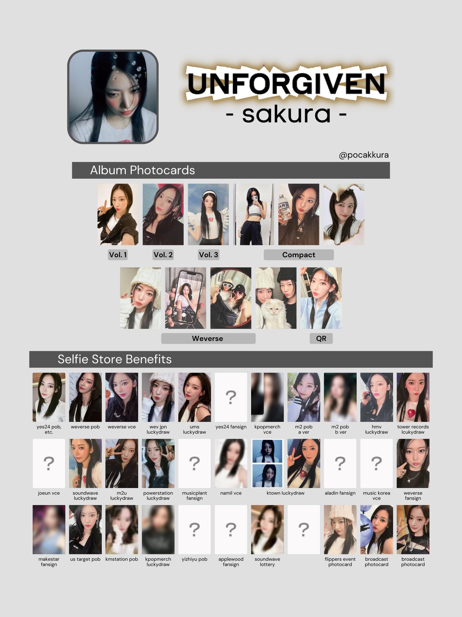 大注目 LESSERAFIM MUSIC K-POP unforgiven Shop KOREA: Online CDs