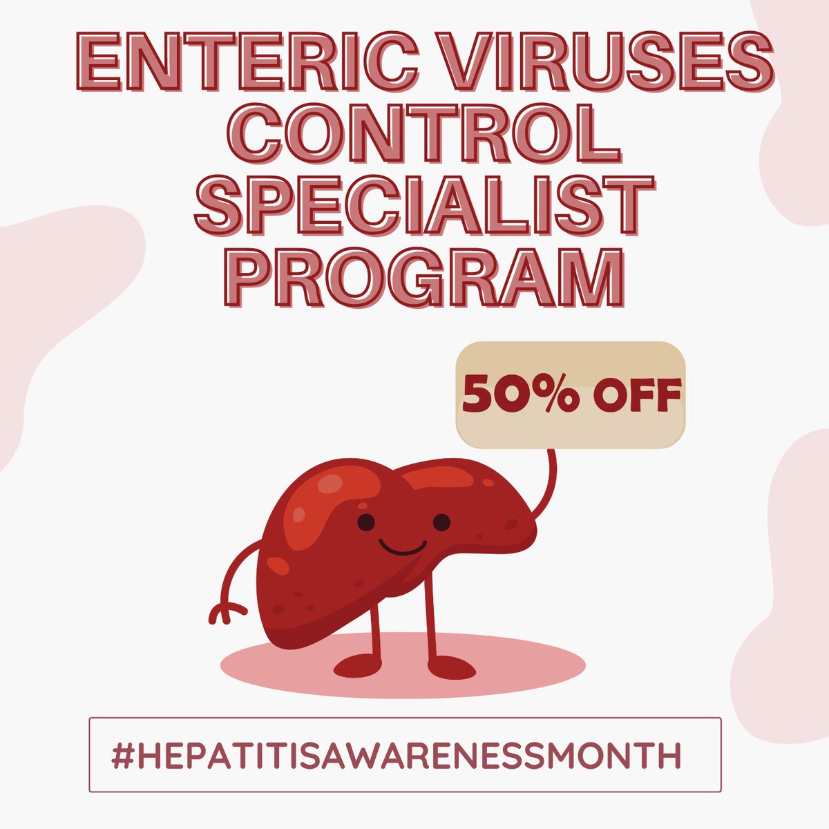 ifpti's tweet photo. During May, IFPTI will be offering courses from the Enteric Viruses Control Specialist Program at 50% their regular price to help increase further education around Hepatitis A > https://t.co/4huN6FvAhK
#hepatitisawareness #hepatitisawarenessmonth https://t.co/Iq5gbj2v30