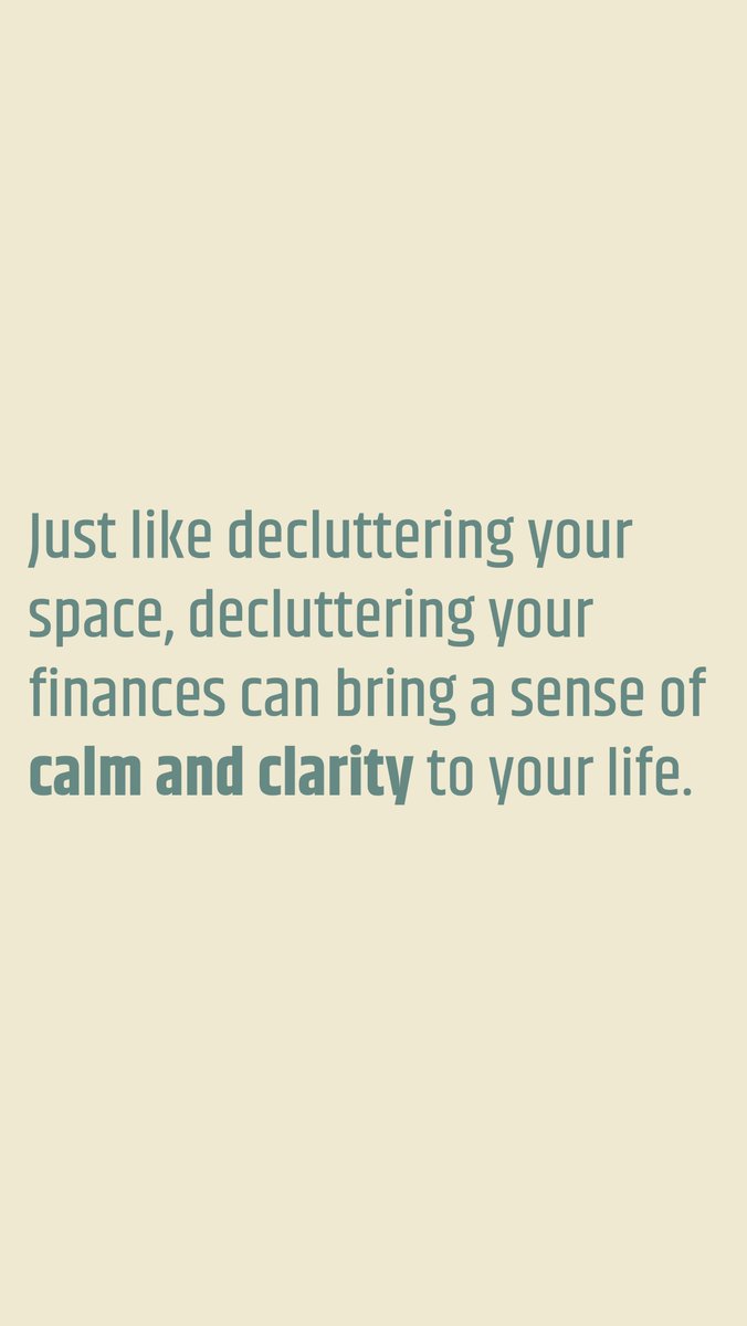 ThoSup1000's tweet photo. Just like decluttering your space, decluttering your finances can bring a sense of calm and clarity to your life.

#ThoughtSupplement https://t.co/fUT7CsIGo2
