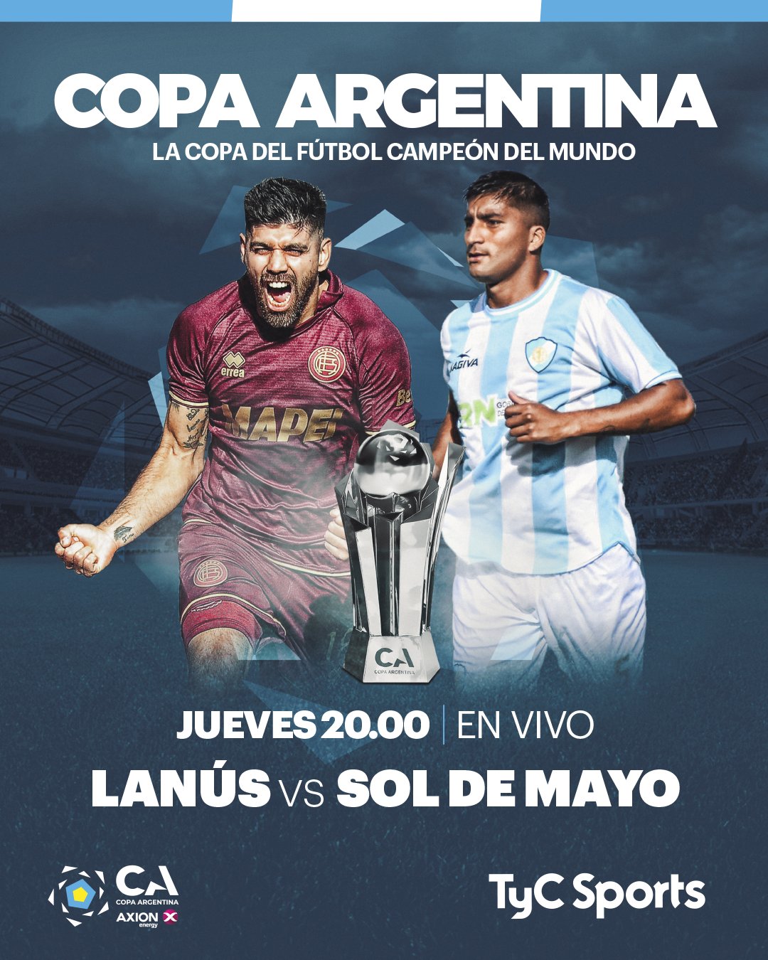 TyC Sports on Twitter: "Viví Lanús vs Sol de Mayo por la Copa Argentina en TyC Sports y TyC Sports Play. https://t.co/budgkQcRZB" / Twitter