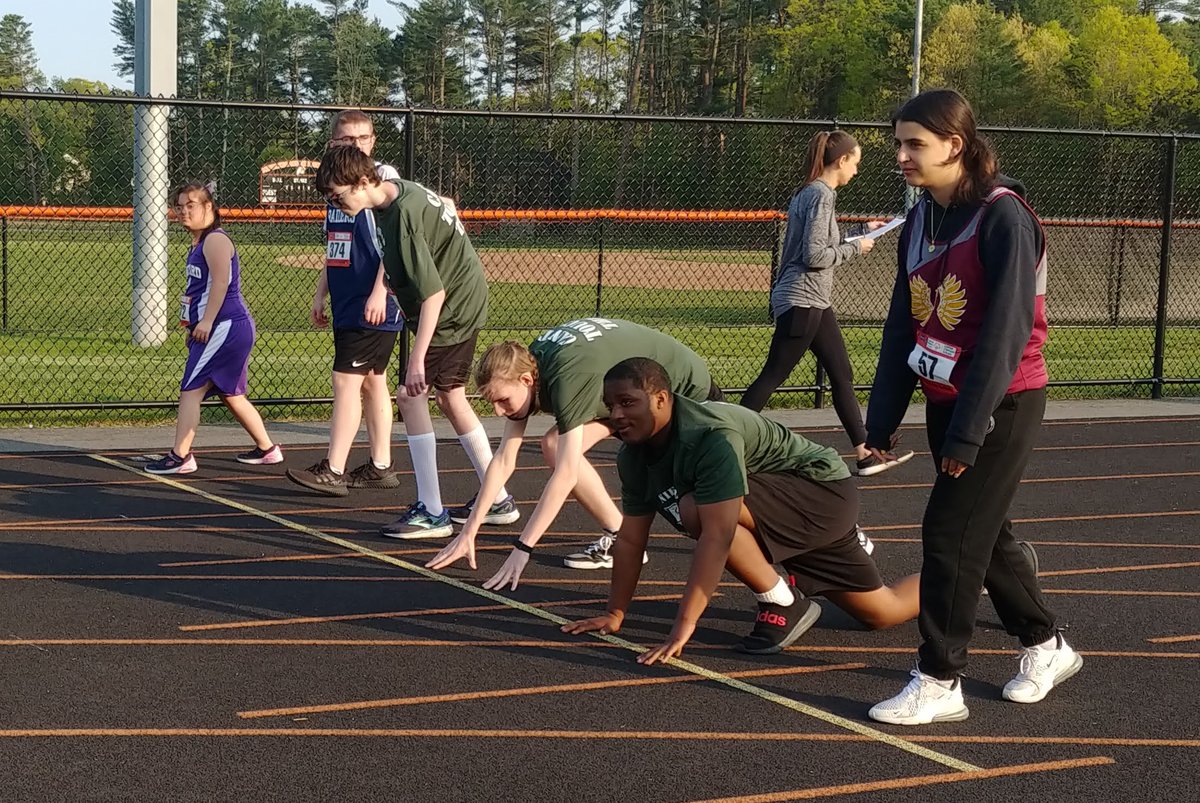 MVRHS's tweet photo. Unified track team had a successful trip to the Unified Track sectional yesterday in Middleboro. Kyra Wildanger, Quinn Littlefield, Becki DeOliveira, Connor McGrath &amp; Alyssa Sylvia all gave tremendous efforts &amp; won ribbons in their divisions -they competed 23 other high schools. https://t.co/7bJUuQssBA
