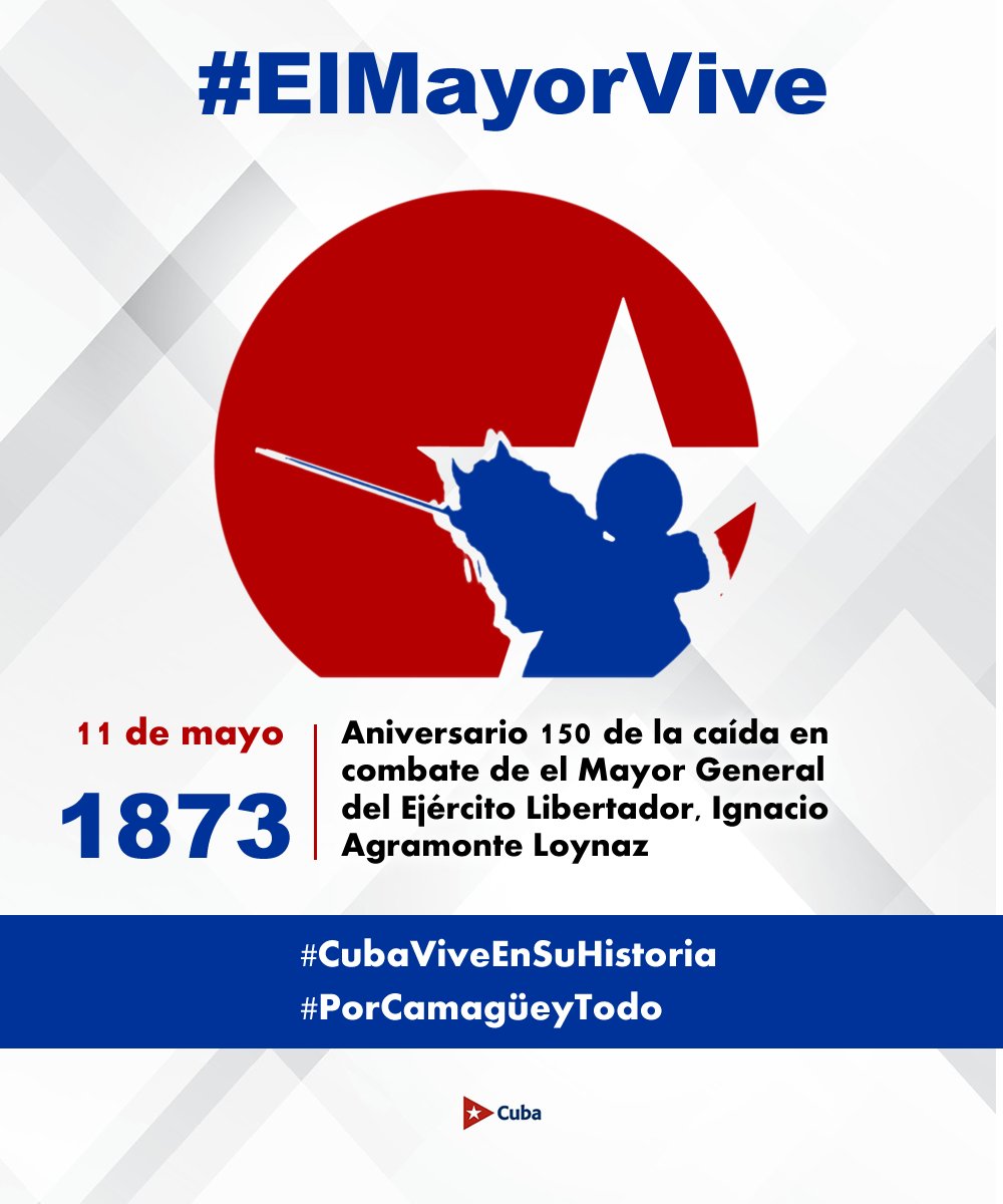 Ignacio Agramonte Loynaz es el héroe de la Guerra de los Diez Años. El legendario mambí que armó y dirigió la famosa caballería camagüeyana, la fuerza más organizada y combativa del Ejército Libertador #ElMayorVive en el corazón de todos los cubanos  #CubaViveEnSuHistoria