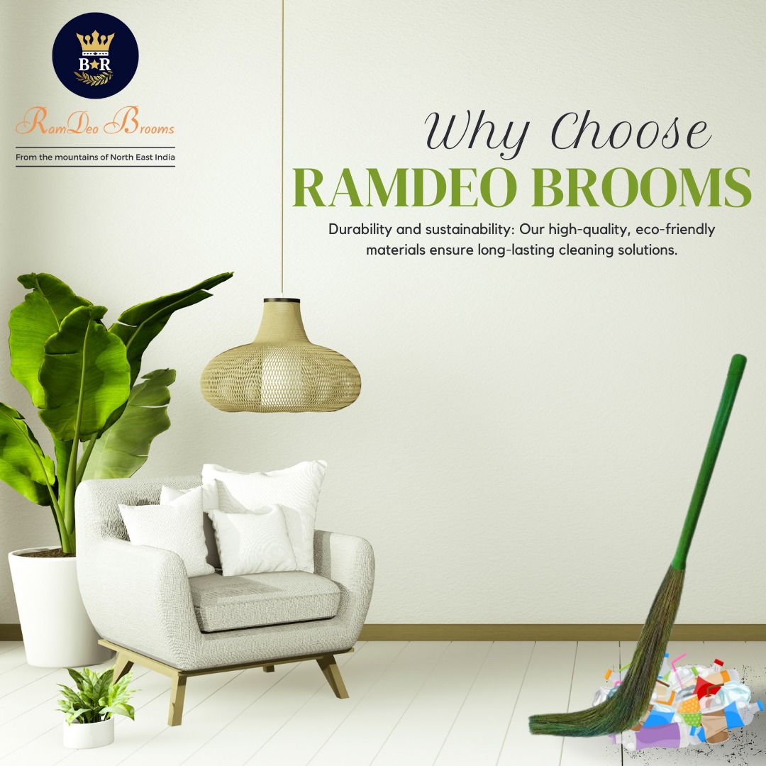 RamdeoCo's tweet photo. When the sun is shining and the weather is warm, it's time to break out the #RamdeoBroom and give your outdoor spaces a thorough cleaning. Our brooms are perfect for sweeping away dirt, leaves, and debris. 🌿🧹🌞

#ramdeobroom #durablebroom #northeastindia #sustainablecleaning https://t.co/NNPhbPR35q