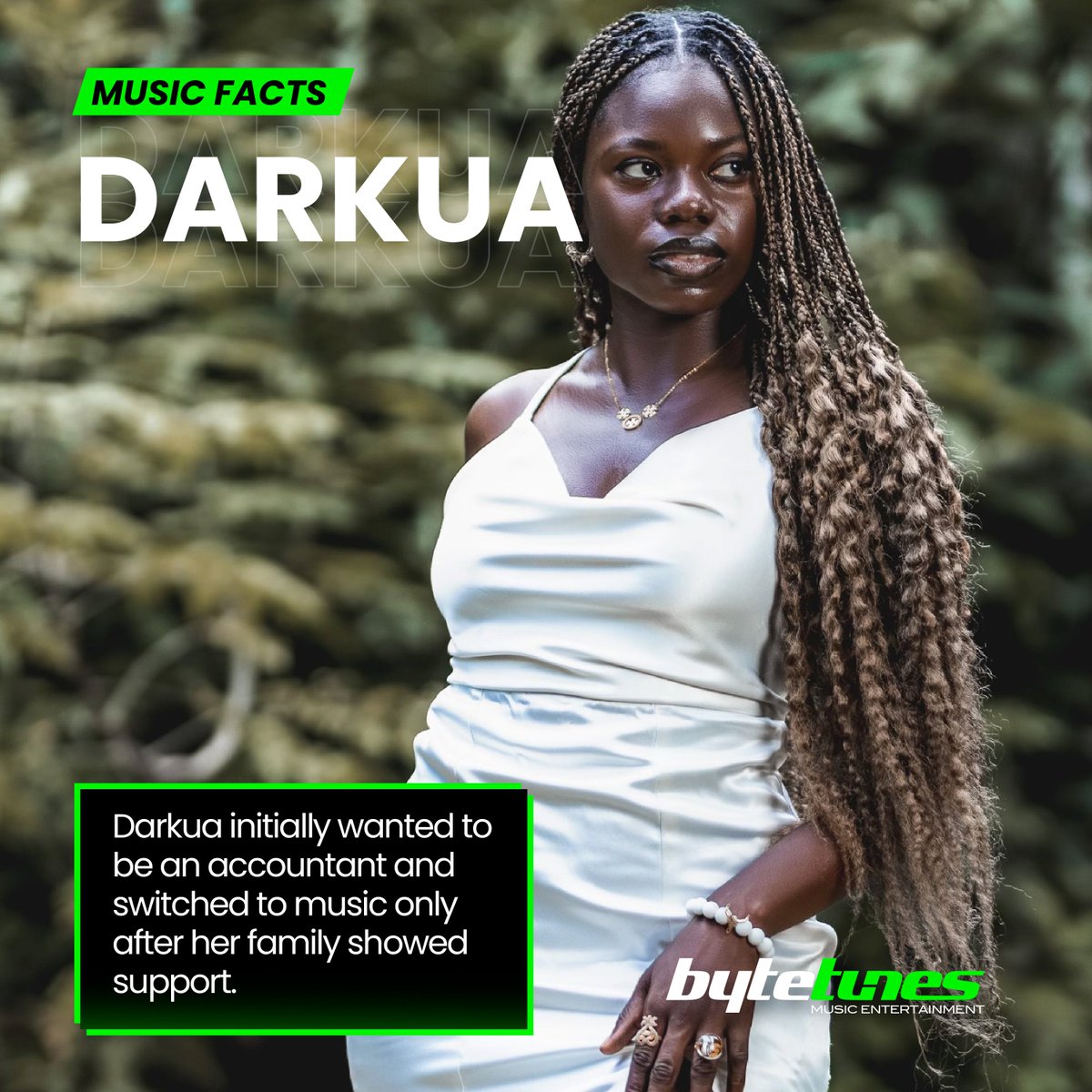 bytetunesmusic's tweet photo. Get to know the gorgeous and talented @Darkua_live with these music facts. Side Note: She's also a phenomenal live performer. Which of her songs do you love?
#KnowHer #music #entertainment https://t.co/jzJHJqSgg1