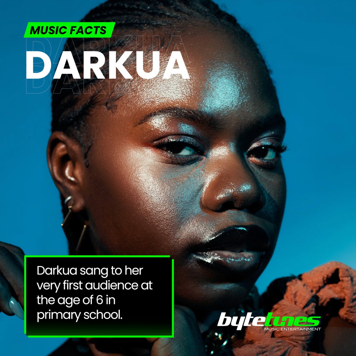 bytetunesmusic's tweet photo. Get to know the gorgeous and talented @Darkua_live with these music facts. Side Note: She's also a phenomenal live performer. Which of her songs do you love?
#KnowHer #music #entertainment https://t.co/jzJHJqSgg1