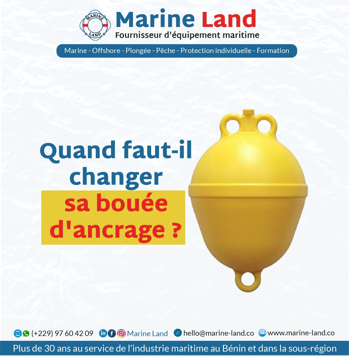 MarinelandBenin's tweet photo. 𝗤𝘂𝗮𝗻𝗱 𝗳𝗮𝘂𝘁-𝗶𝗹 𝗰𝗵𝗮𝗻𝗴𝗲𝗿 𝘀𝗮 𝗯𝗼𝘂𝗲́𝗲 𝗱'𝗮𝗻𝗰𝗿𝗮𝗴𝗲 ?

#bouee #maritime #port #navire #marineland #shipping https://t.co/g7DkiAjKLy