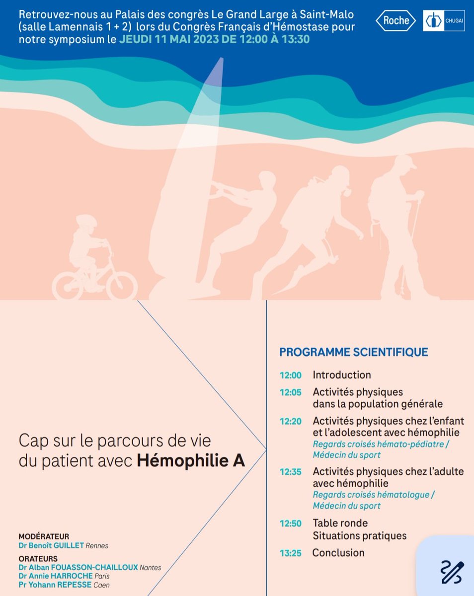 Alban FOUASSON-CHAILLOUX (@albanfoch) on Twitter photo It was a pleasure to talk about physical activity, #sport and #hemophilia at the @cfh_2023
Very nice discussion with the hemostasis specialists. Thank you <a href="/Roche_France/">Roche France</a>
Keep exercising ! 🏃♂️🏃♀️🚴♂️🏊♀️🏋♀️
<a href="/CHUnantes/">CHU de Nantes</a> <a href="/NantesUniv/">Nantes Université</a> @RMeS_UMR1229 It was a pleasure to talk about physical activity, #sport and #hemophilia at the @cfh_2023
Very nice discussion with the hemostasis specialists. Thank you <a href="/Roche_France/">Roche France</a>
Keep exercising ! 🏃♂️🏃♀️🚴♂️🏊♀️🏋♀️
<a href="/CHUnantes/">CHU de Nantes</a> <a href="/NantesUniv/">Nantes Université</a> @RMeS_UMR1229