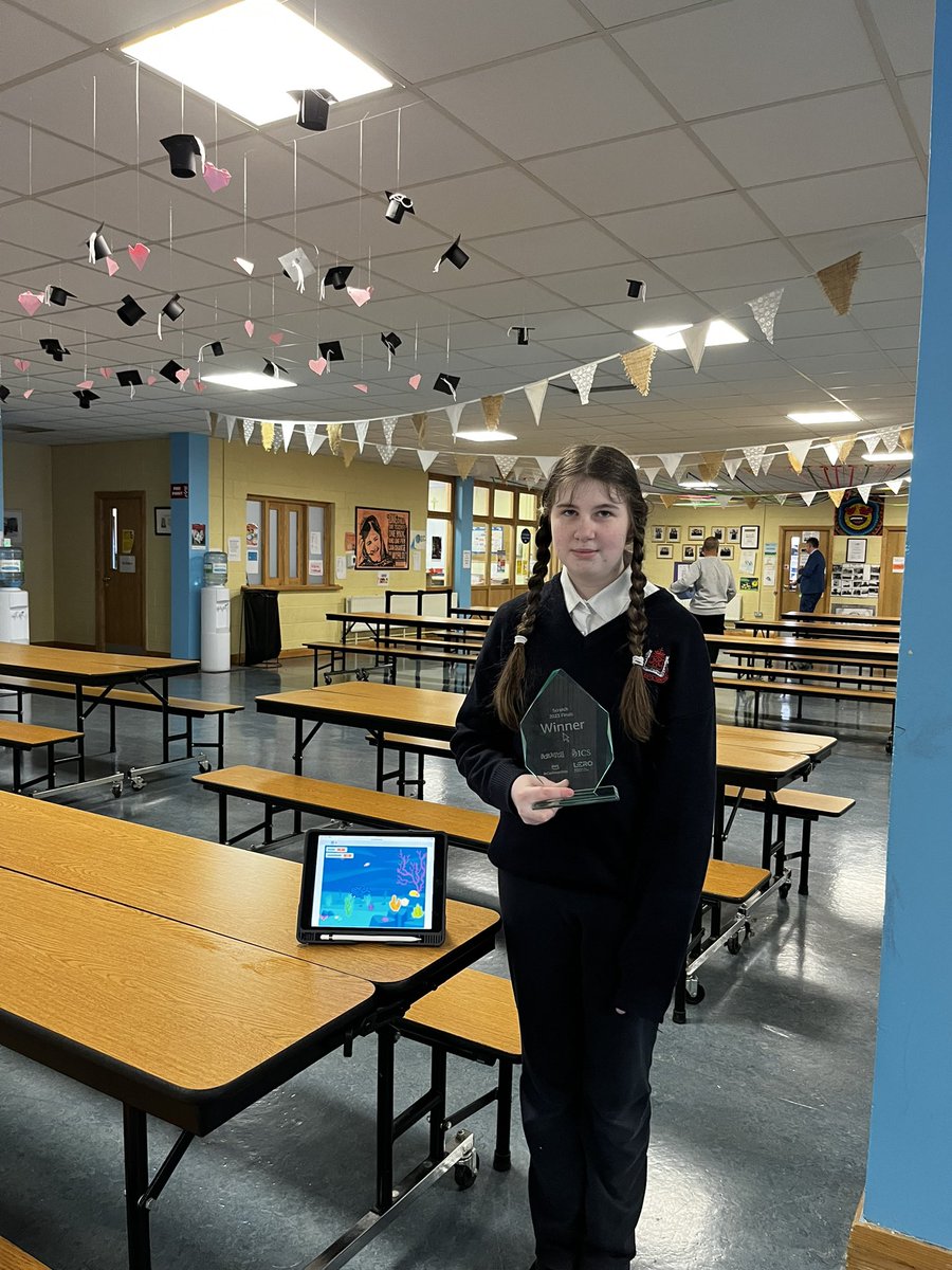 sineadin's tweet image. Celebrating with Mia in school @StVincentsCork @LeroCentre #ScratchWeek #scratchwinner