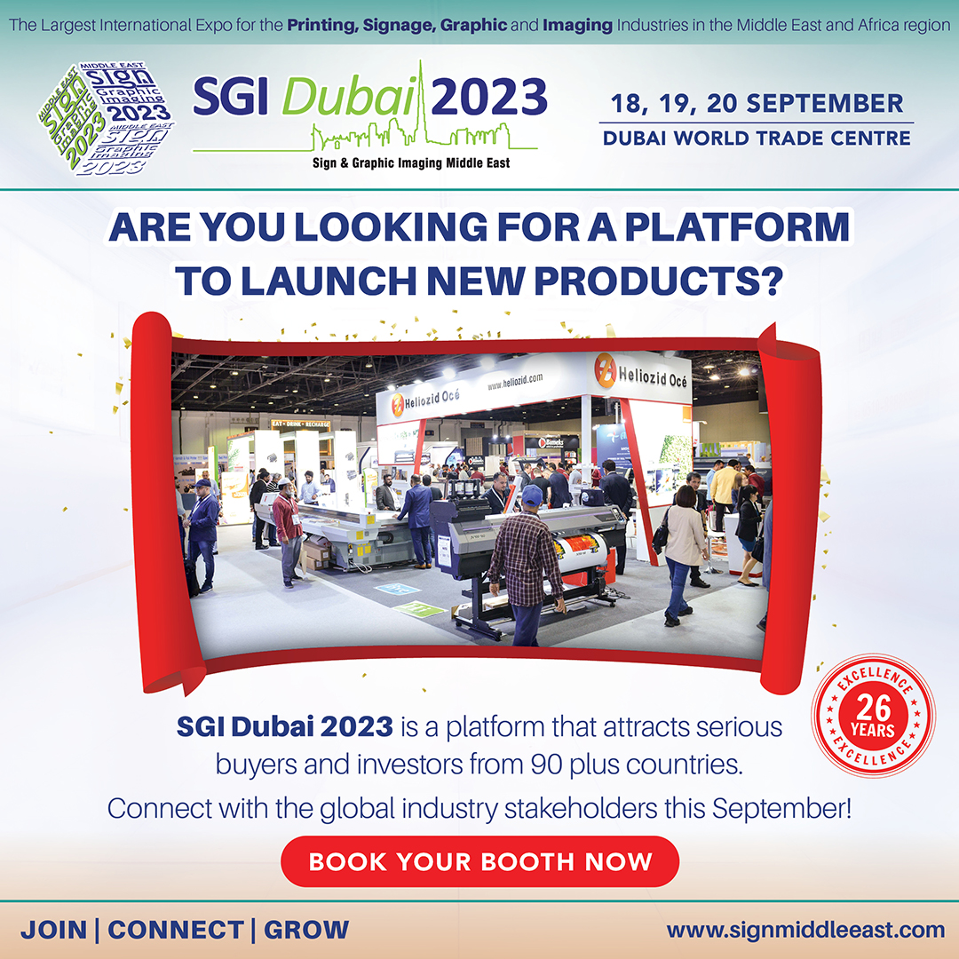 sgidubai's tweet photo. SGI Dubai 2023 - The right platform to launch your new products!
Book your booth: https://t.co/eh6VQB6Qlg

#printing #signage #SGIDubai #digitalsignage #LED #textileprinting #largeformatprinting #3dprinting #gifts #digitaldisplay #promotion #labeling #labelingmachine https://t.co/ndsAwn4mZz