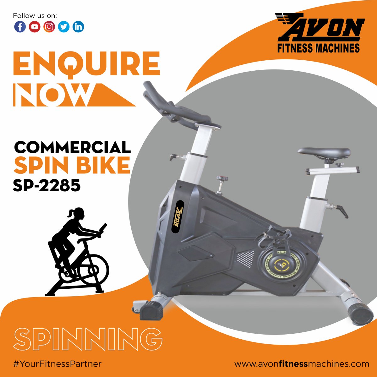 If yours a dream to redefine your health, make it happen with AVON Fitness Spin Bike.
.
#YourFitnesssPartner #Spinbike #spin #excercising #bestspinbikes #crosstrainerworkout #workoutmotivation #workoutspecialist #workoutroutine #fitnessinfluencer #fitnessismylife #fitbody