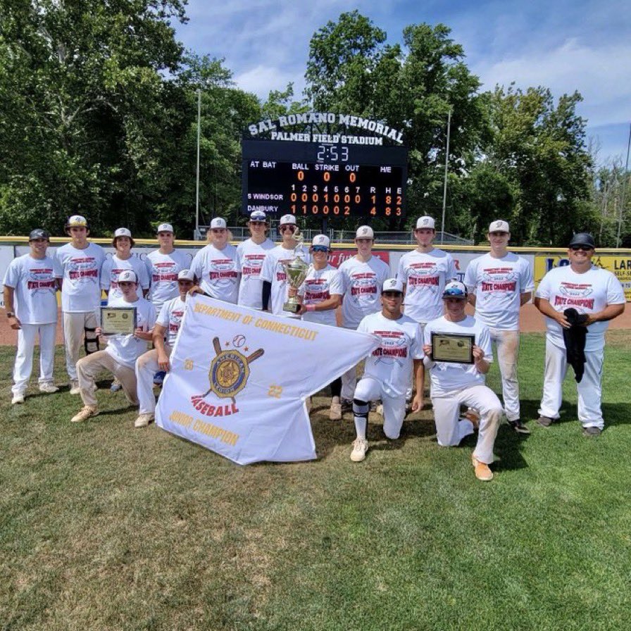 Next up to be highlighted is the junior division 17u champs Danbury Post 60. Lead by Head Coach Joe Hackert Danbury posted a impressive record of 30-0 and beating South Windsor 4-1 in the championship #ctalbb