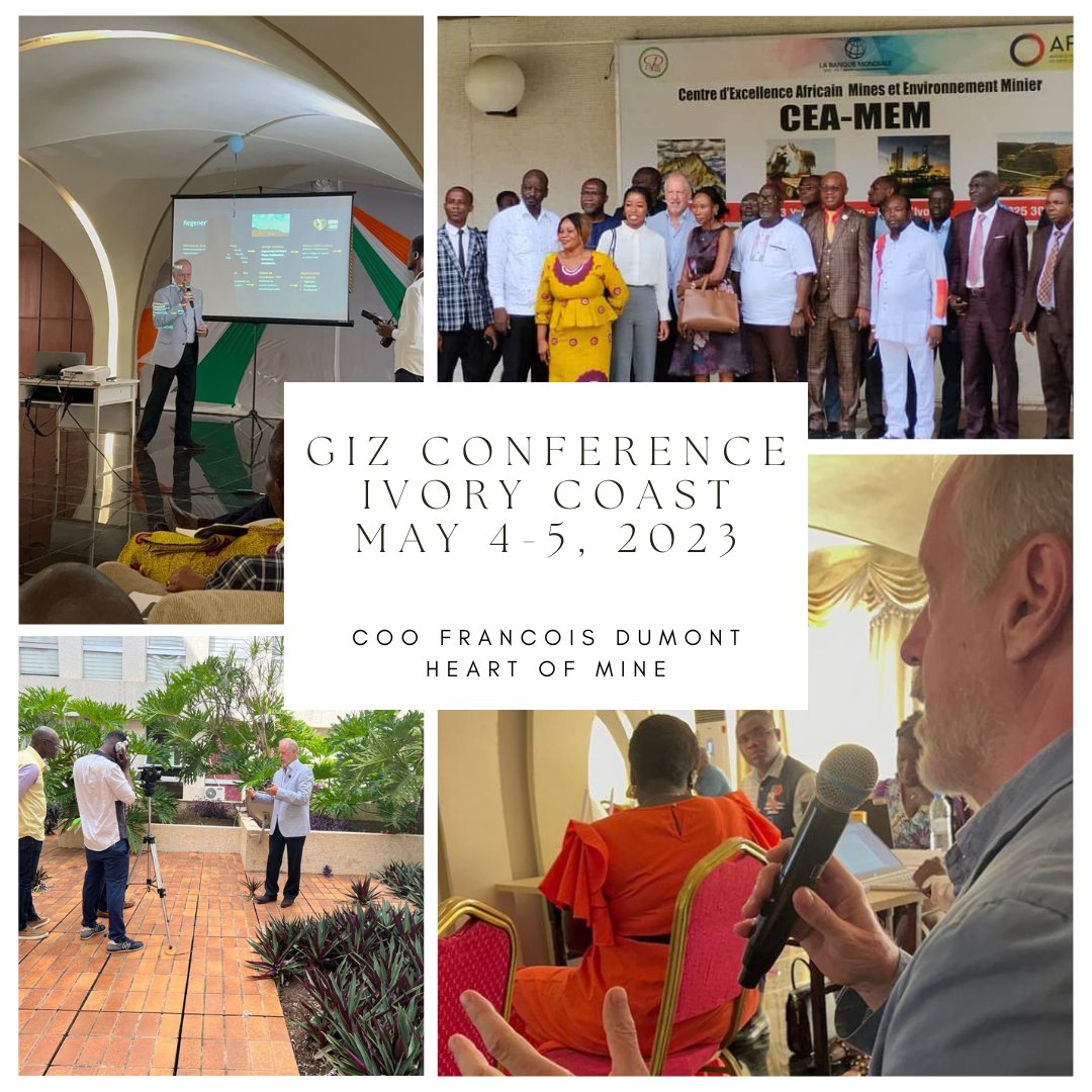 Heart of Mine was invited (May 4-5) to an executive working group on rehabilitating mining sites. Our COO, Francois Dumont, was happy to present our Mercury-free dedication to our working procedures and RegenerativeX pilot project for mine remediation and rehabilitation.