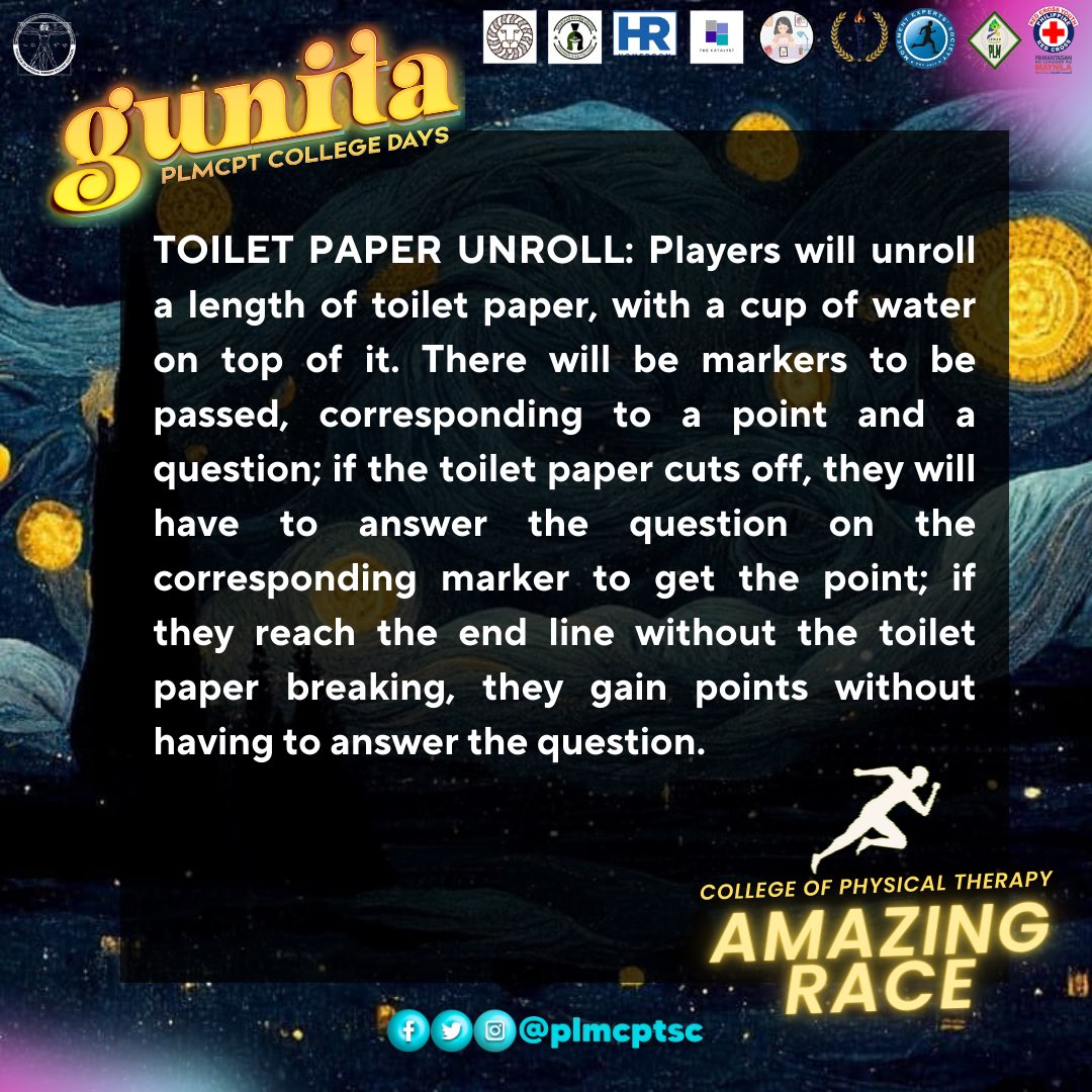 PLMCPTSC's tweet photo. Amazing na amazing nga naman ang race na gaganapin sa ikalawang araw ng Gunita! Sa mga istasyong madadaanan, ang talino at determinasyon ay ‘wag kalilimutan! Paghandaan ang Amazing Race gamit ang mga mechanics na ito.

#GUNITA2023
#CPTBeyondBarriers
#EvidenceInExcellence https://t.co/lKkS2hVz4s