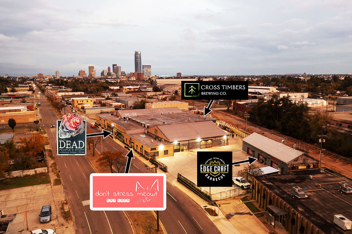 OKCTalk's tweet photo. Don't Stress Meowt, OKC's first cat cafe opens Saturday at 1900 Linwood next to Dead People's Stuff.

A res for the cat room is recommended due to demand: https://t.co/IkFKRdeVk2.

All the kitties need loving homes.  Hours are 12-8 daily, closed Mondays https://t.co/W2rC6Wb9wz