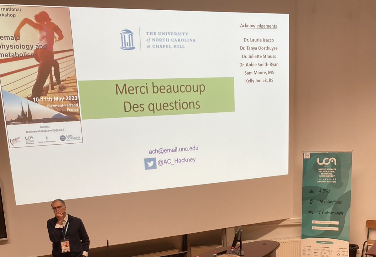 What a pleasure to meet and listen to some of the best researchers in the field <a href="/AC_Hackney/">AC Hackney</a> <a href="/ElliottSale/">Kirsty Sale</a> <a href="/Jules_A_Strauss/">Juliette Strauss</a> <a href="/DrLeanneRedman/">Leanne M. Redman, PhD</a> <a href="/jlAreta/">José L Areta</a> DrOosthuyse 😇
Exceptional workshop organization by <a href="/Laurie_Isacco/">Laurie Isacco</a> and colleagues @Ame2pLab <a href="/UCAuvergne/">UCA</a> 😊