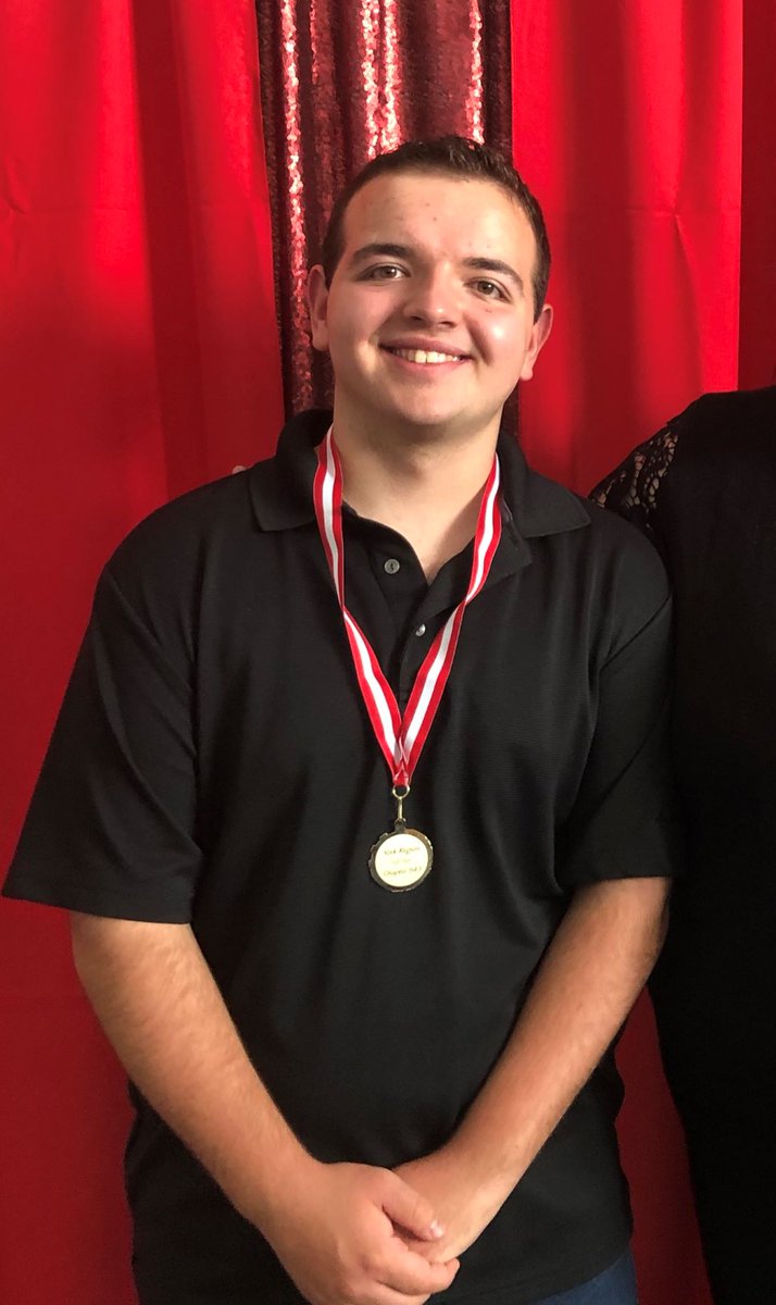 On Wednesday May 10, grade 12 student Ethan Spagnoli received a Yes I Can! Award for his hardwork and dedication during his co-op placement as an elementary school custodian.