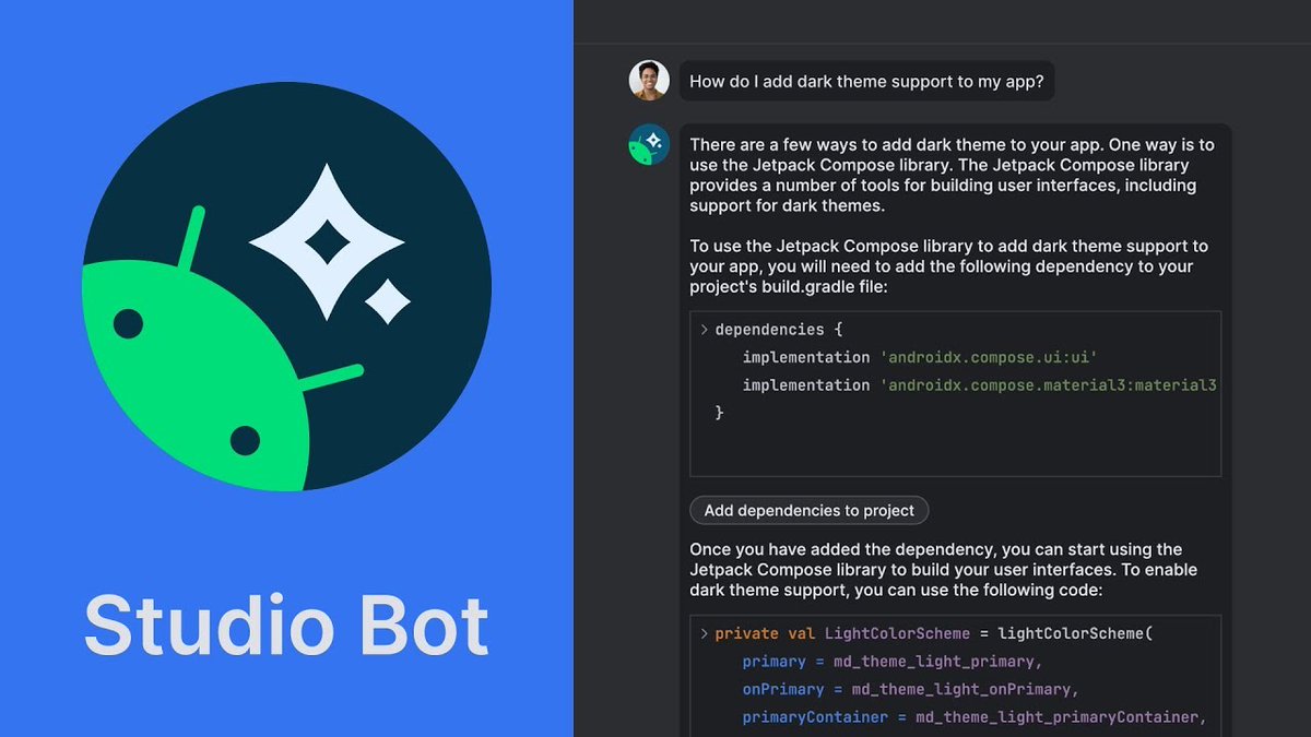 BlogNT's tweet image. IO 2023 : Google lance un bot d’apprentissage d’IA pour les développeurs Android blog-nouvelles-technologies.fr/261075/io-2023… via @BlogNT #GoogleIO #Android #StudioBot