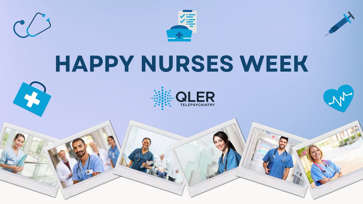 If you know a nurse or are a nurse yourself, please join us in celebrating #NationalNursesWeek. 

Thank you to all nurses for your service and dedication to our patients and our communities. You make a difference!

#NursesWeek #Telepsychiatry #NursesMakeADifference #ThankANurse