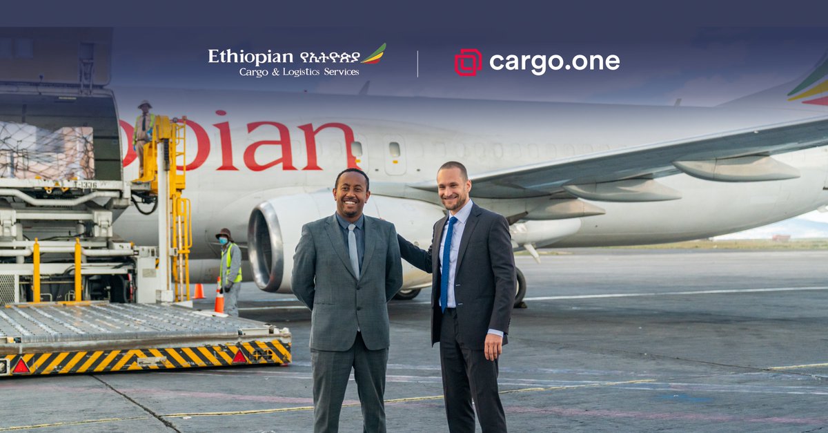 cargo.one (@cargo_one_) on Twitter photo Another top-flight airline joins cargo.one 📣 Welcome <a href="/flyethiopian/">Ethiopian Airlines</a> Cargo! 🇪🇹 From late Summer, #freightforwarders globally will have transformed access to Ethiopian Cargo services. Explore further 👉 cargo.one/press/ethiopia… #digitalaircargobooking #EthiopianCargo Another top-flight airline joins cargo.one 📣 Welcome <a href="/flyethiopian/">Ethiopian Airlines</a> Cargo! 🇪🇹 From late Summer, #freightforwarders globally will have transformed access to Ethiopian Cargo services. Explore further 👉 cargo.one/press/ethiopia… #digitalaircargobooking #EthiopianCargo