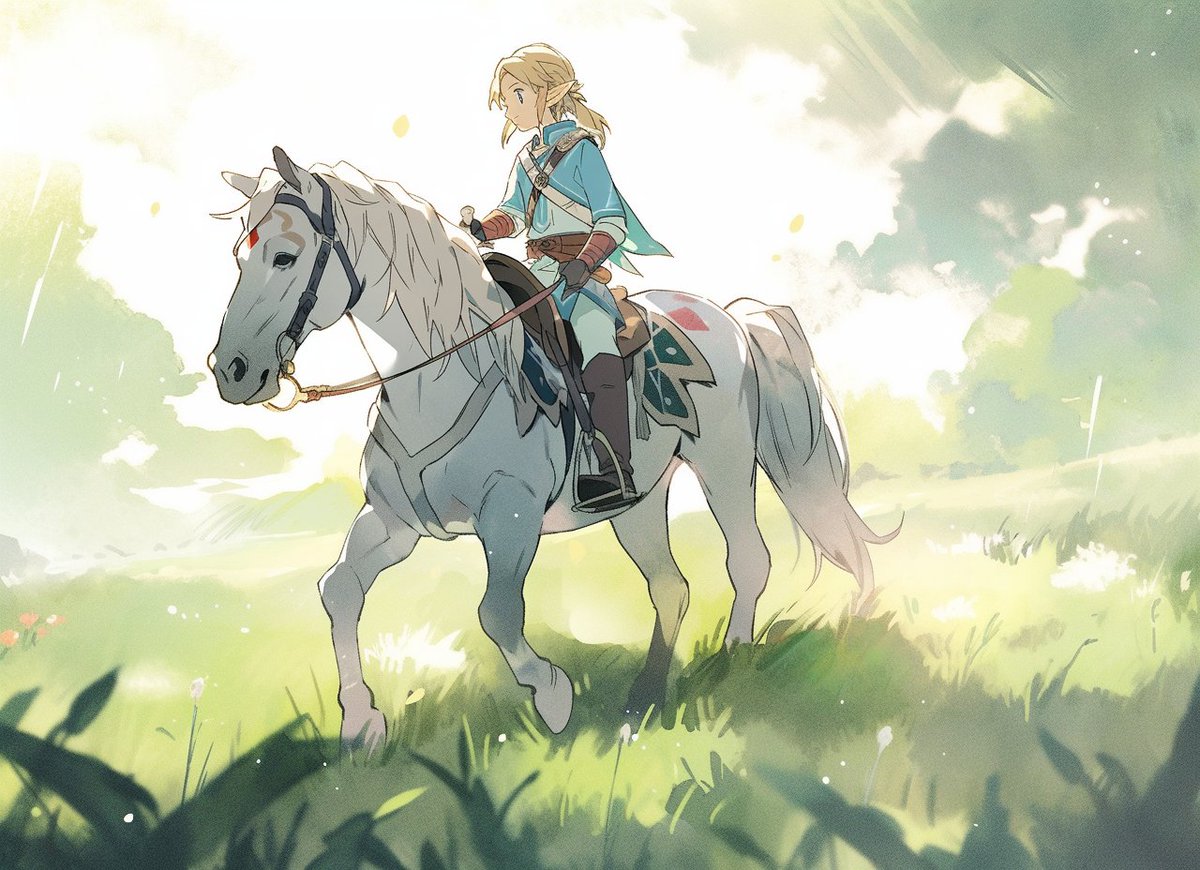 SuperGameWave's tweet photo. We all at SuperGameWave have too much fun riding around on horses in every Zelda game. A little #fanart can help us while we wait to share our experience with #zeldatearsofthekingdom. https://t.co/qdxy9QSGDR
