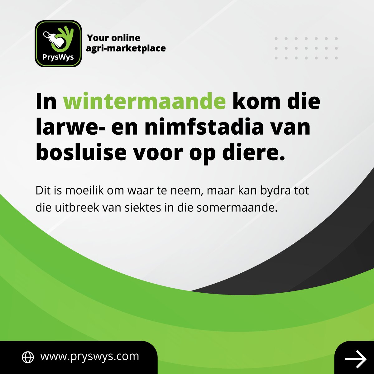 TeamSwiftVEE's tweet image. Tree voorkomend op deur middel van bosluisbeheerdip- en opgietmiddels.

Kry nou ‘n kwotasie op PrysWys.

Laai die app gratis af op die Apple store: ow.ly/Ticc50JA84M

Laai die app gratis af op Google Play: ow.ly/9oo550JA84Q

#PrysWys #agriculture #inputprices