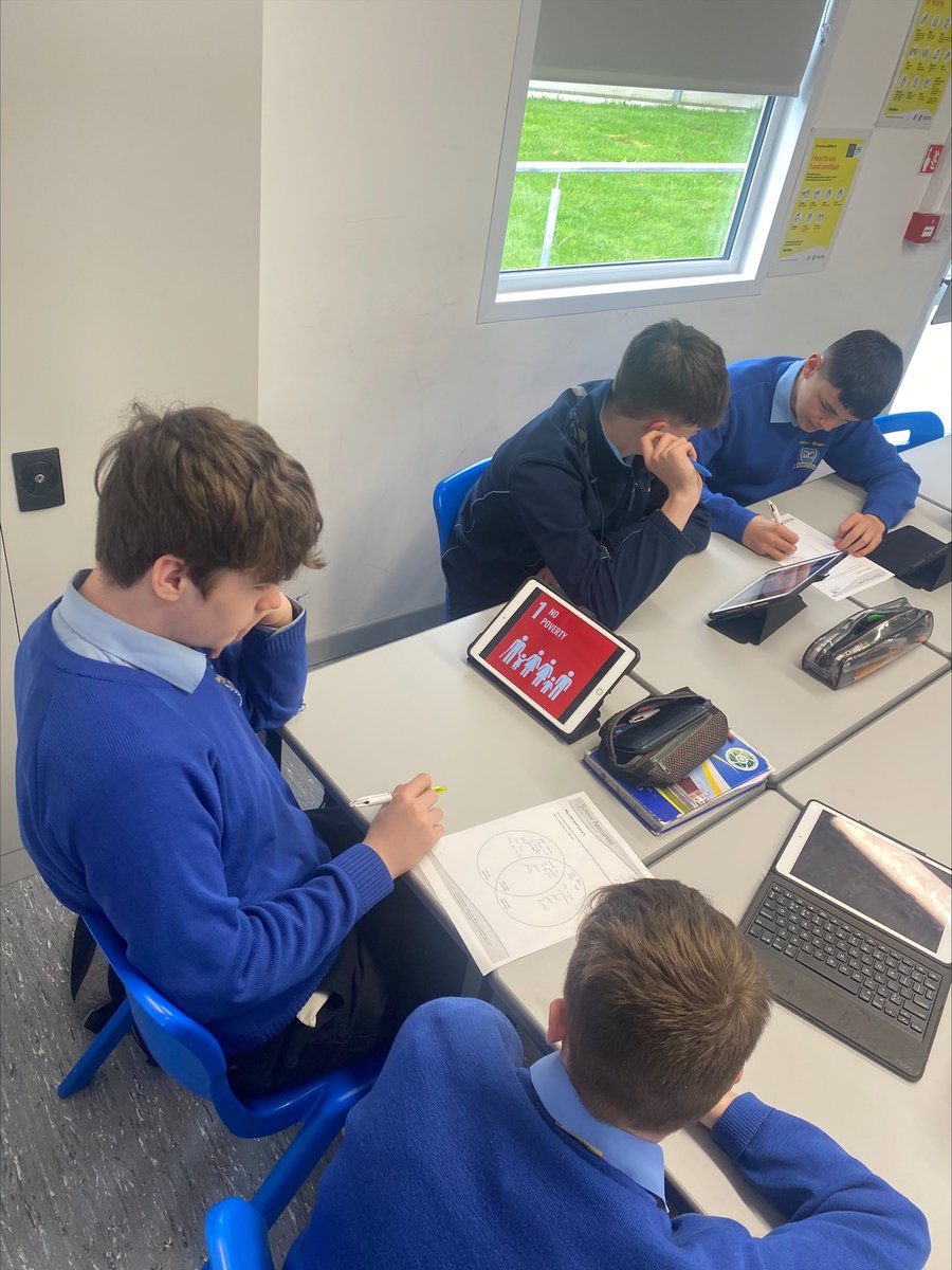 This is 2C taking part in pair work identifying the similarities and difference between their lives and Lucy's life in Uganda with SDG1 <a href="/Take1_Programme/">Take 1 Programme</a> #maydayforsustainability23 #etb_sdgs