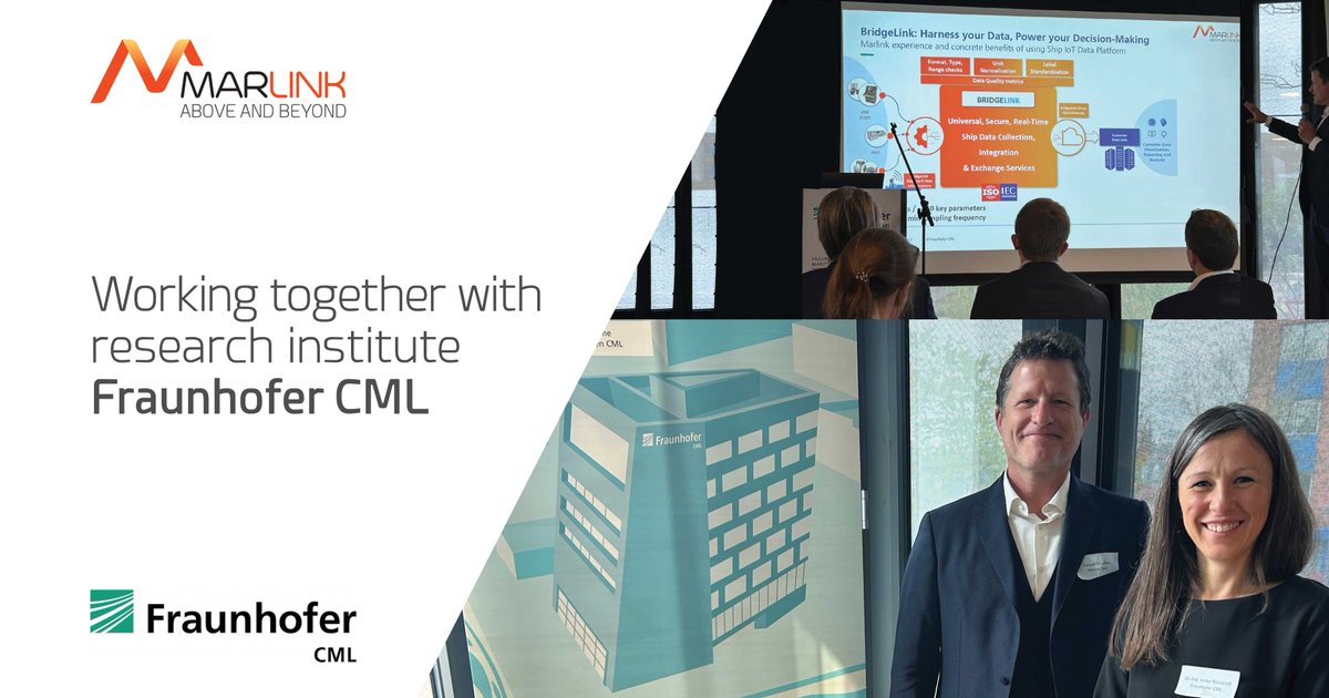 Last week we were at leading research institute @FraunhoferCML's Maritime Innovation Insights in Hamburg. At the event our Senior IoT Product Manager, Samuel Douillere, gave a talk on #BridgeLink. To find out more email sales.bridgelink@marlink.com marlink.com/solutions/mari…
